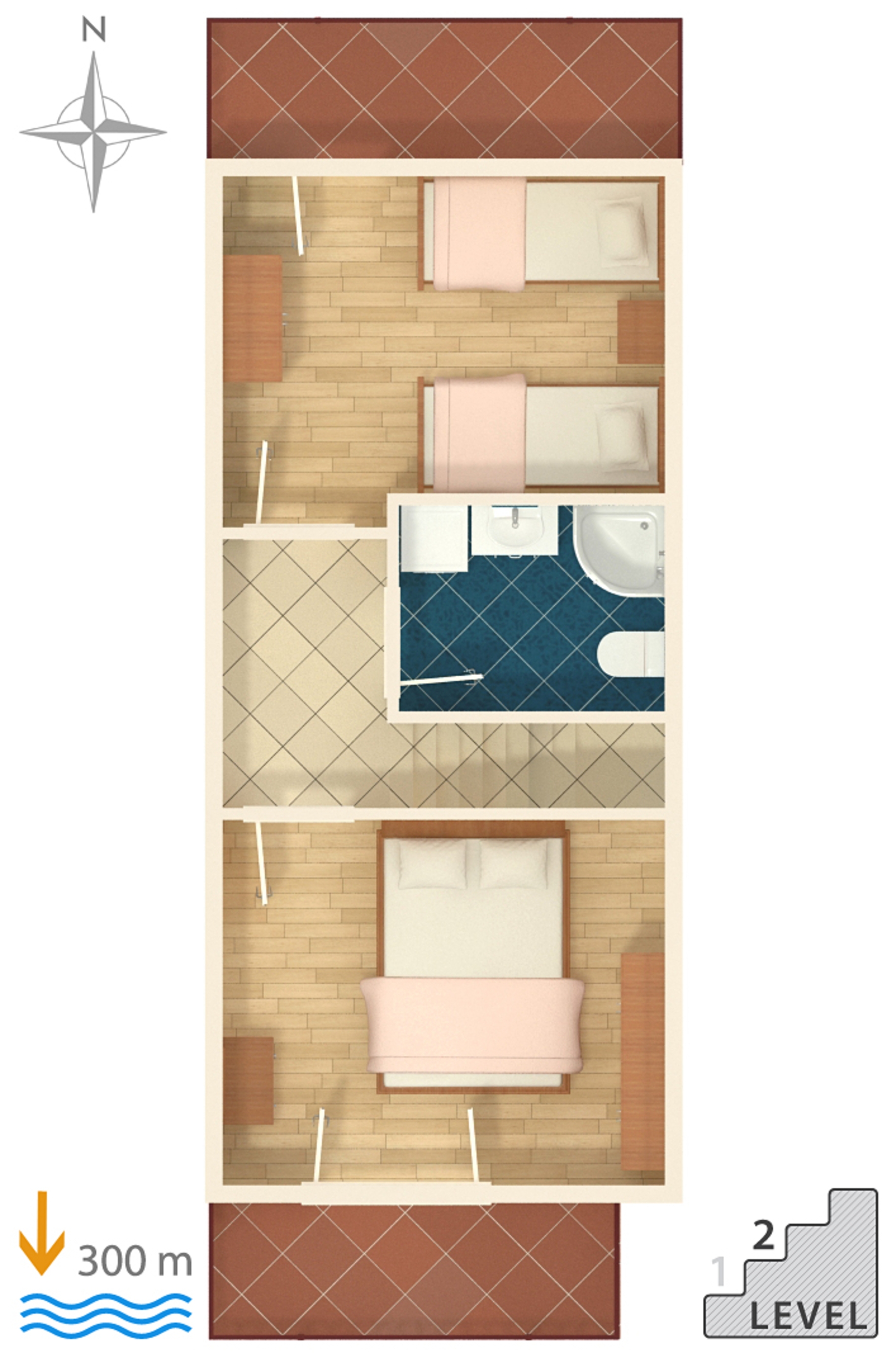 Two bedroom apartment with terrace Bol, Brač  A-a