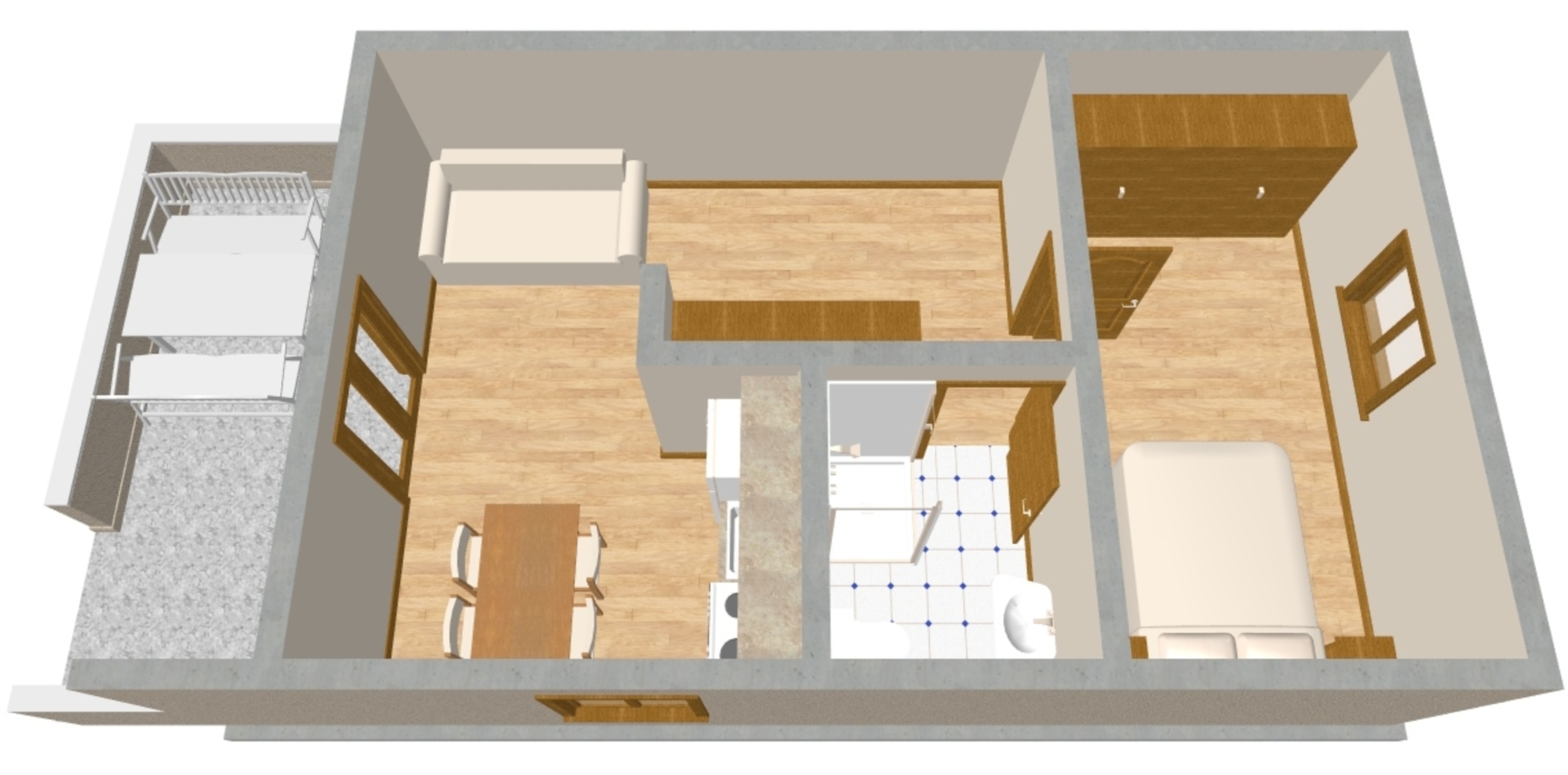 One bedroom apartment with terrace Žaborić, Šibenik  A-b