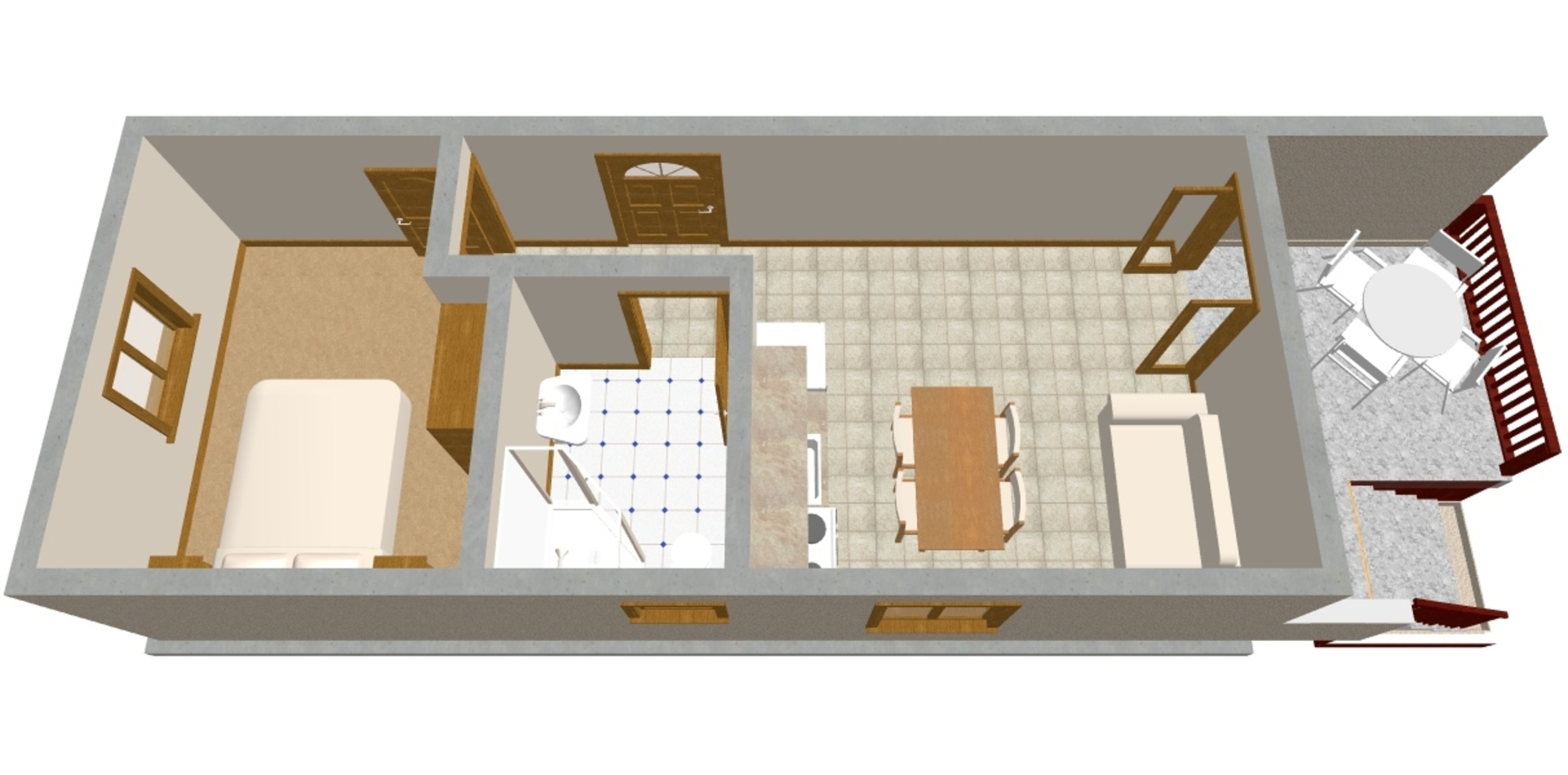 One bedroom apartment with terrace Žaborić, Šibenik  A-b