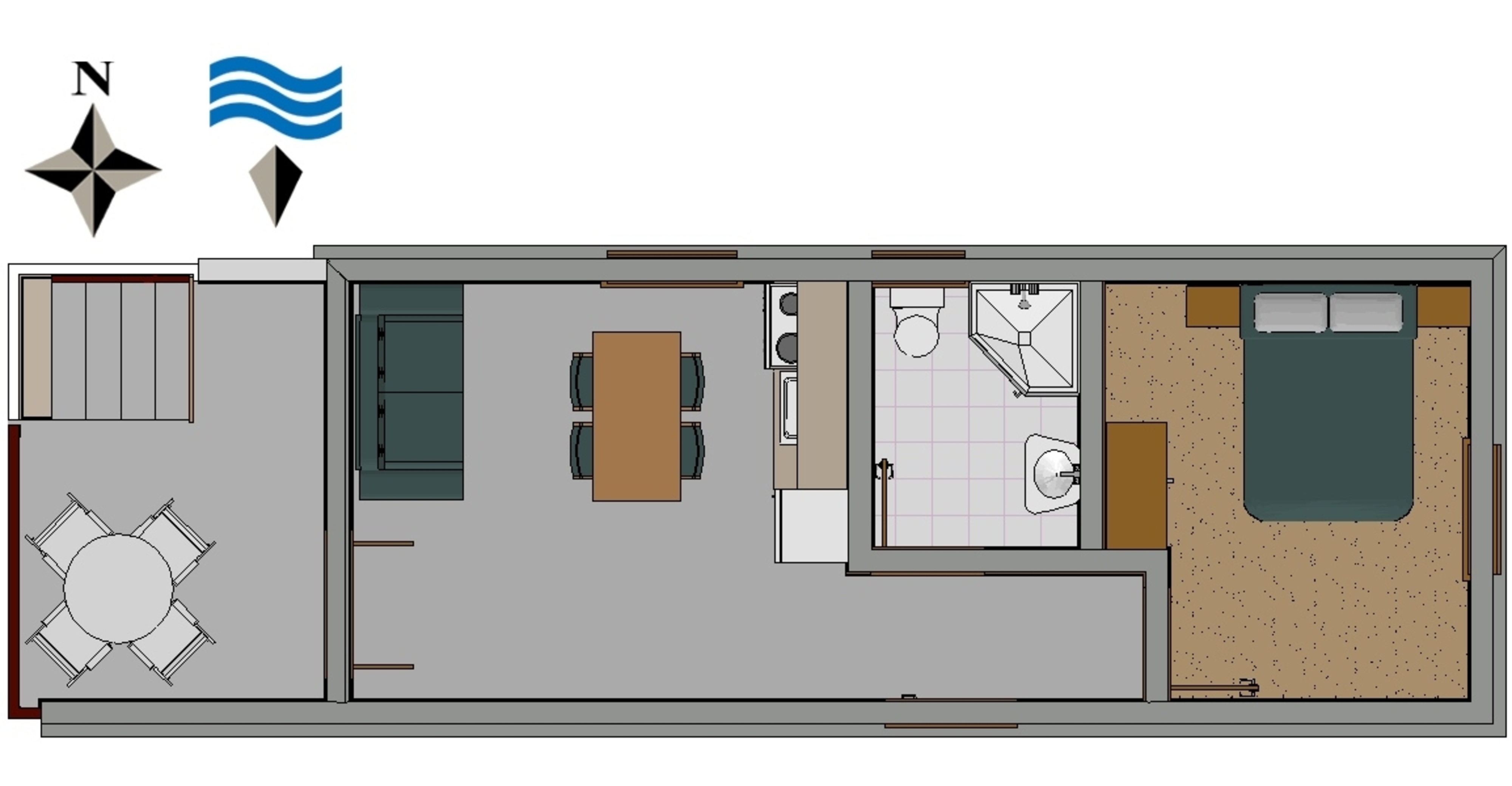 One bedroom apartment with terrace Žaborić, Šibenik  A-b