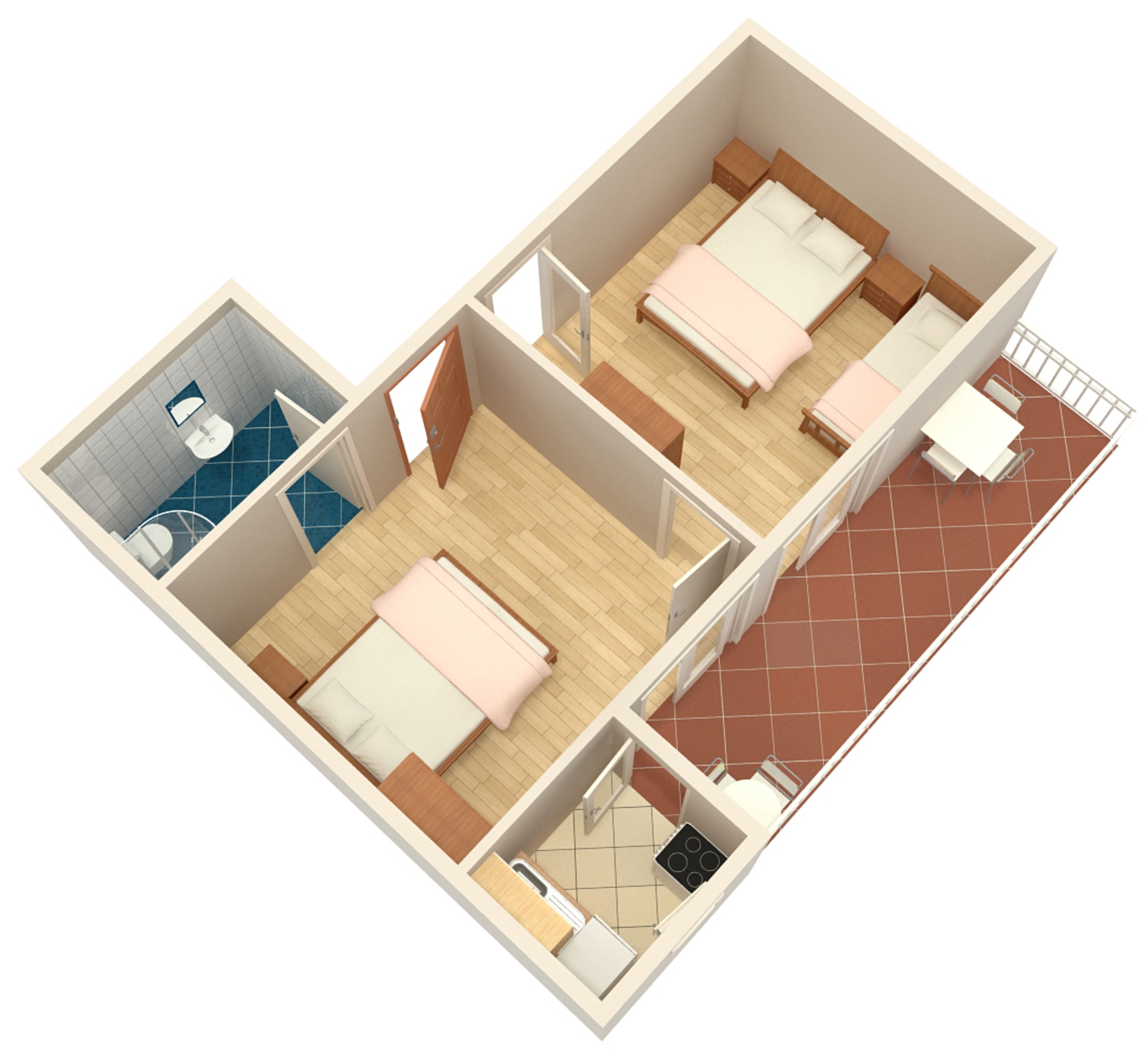 Two bedroom apartment with balcony Podaca, Makarska  A-a