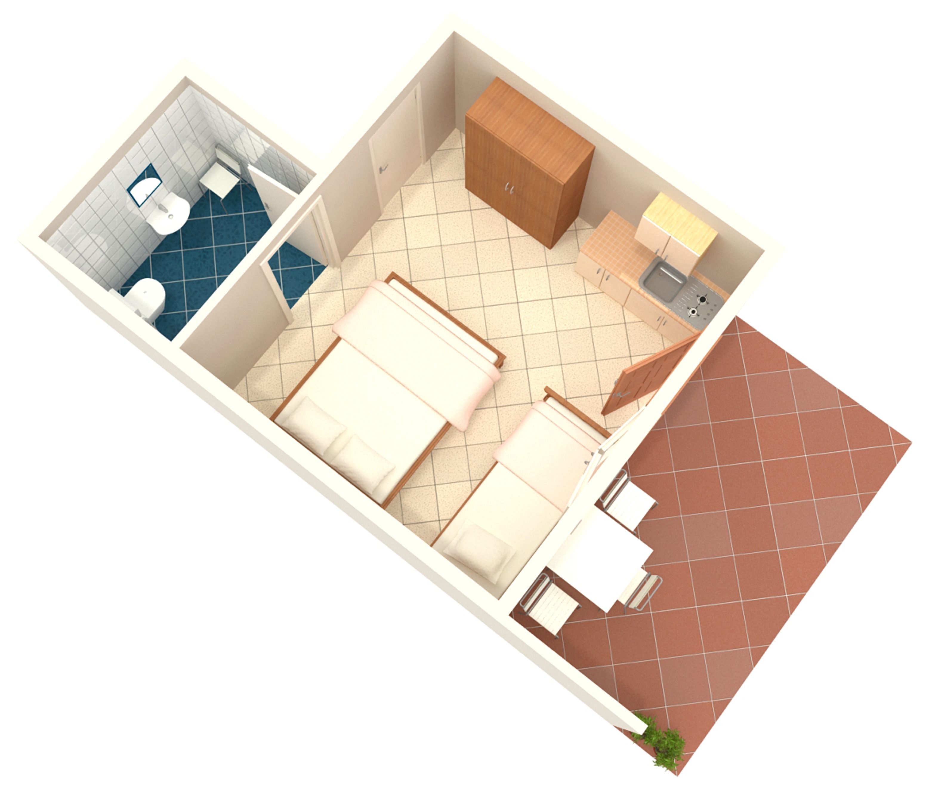 Studio flat with terrace Podaca, Makarska  AS-a