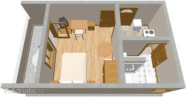 Plan Brodarica, Plan in the apartment, dopusteni kucni ljubimci.