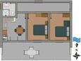 Grebaštica, План в размещении типа apartment, WiFi.