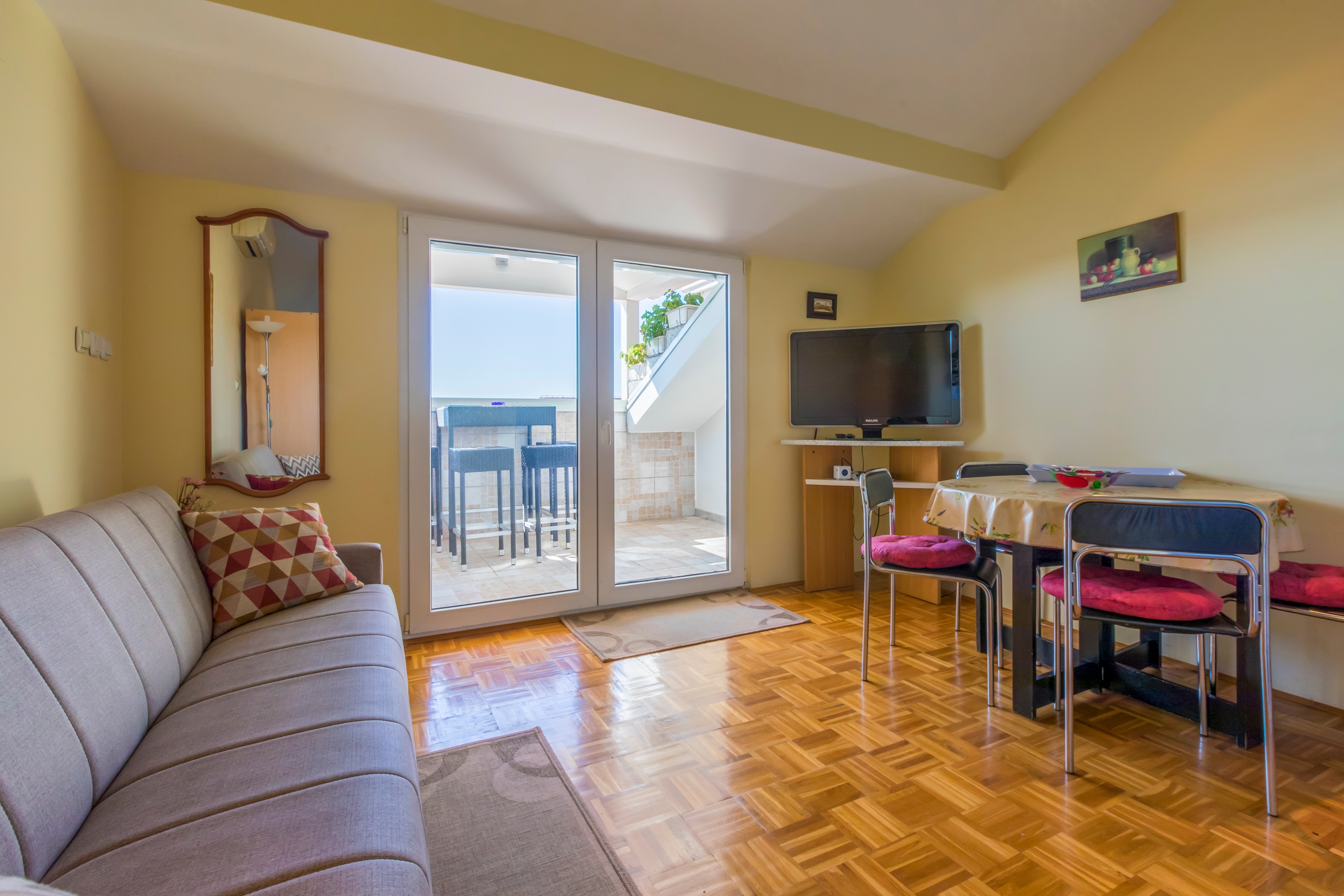 Studio flat with terrace and sea view Selce, Crikvenica (AS-4802-b)