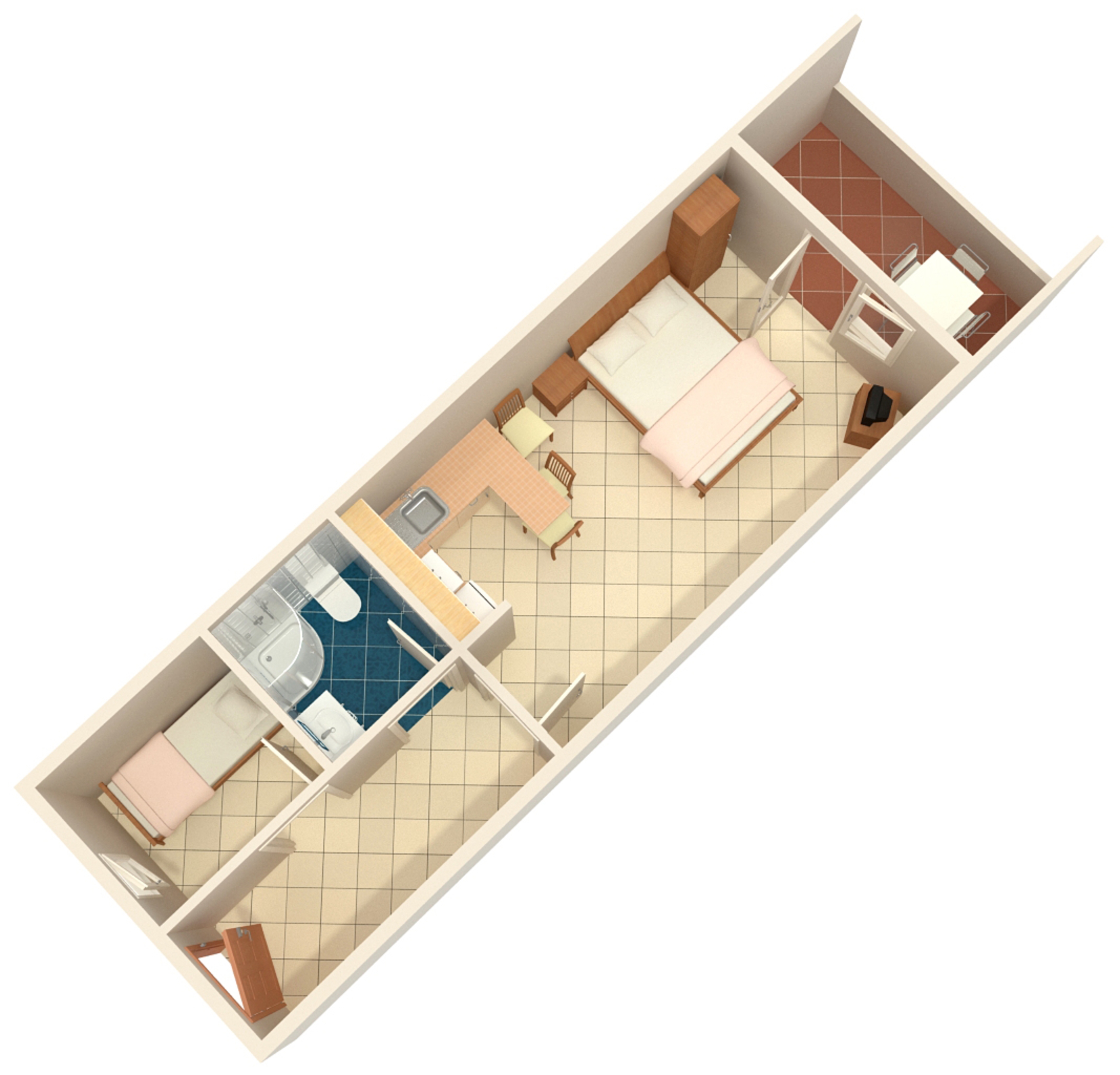 One bedroom apartment with terrace and sea view Pisak, Omiš  A-c