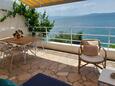 Rastići, Terrasse dans l’hébergement en type apartment, avec la vue sur la mer, animaux acceptés et WiFi.