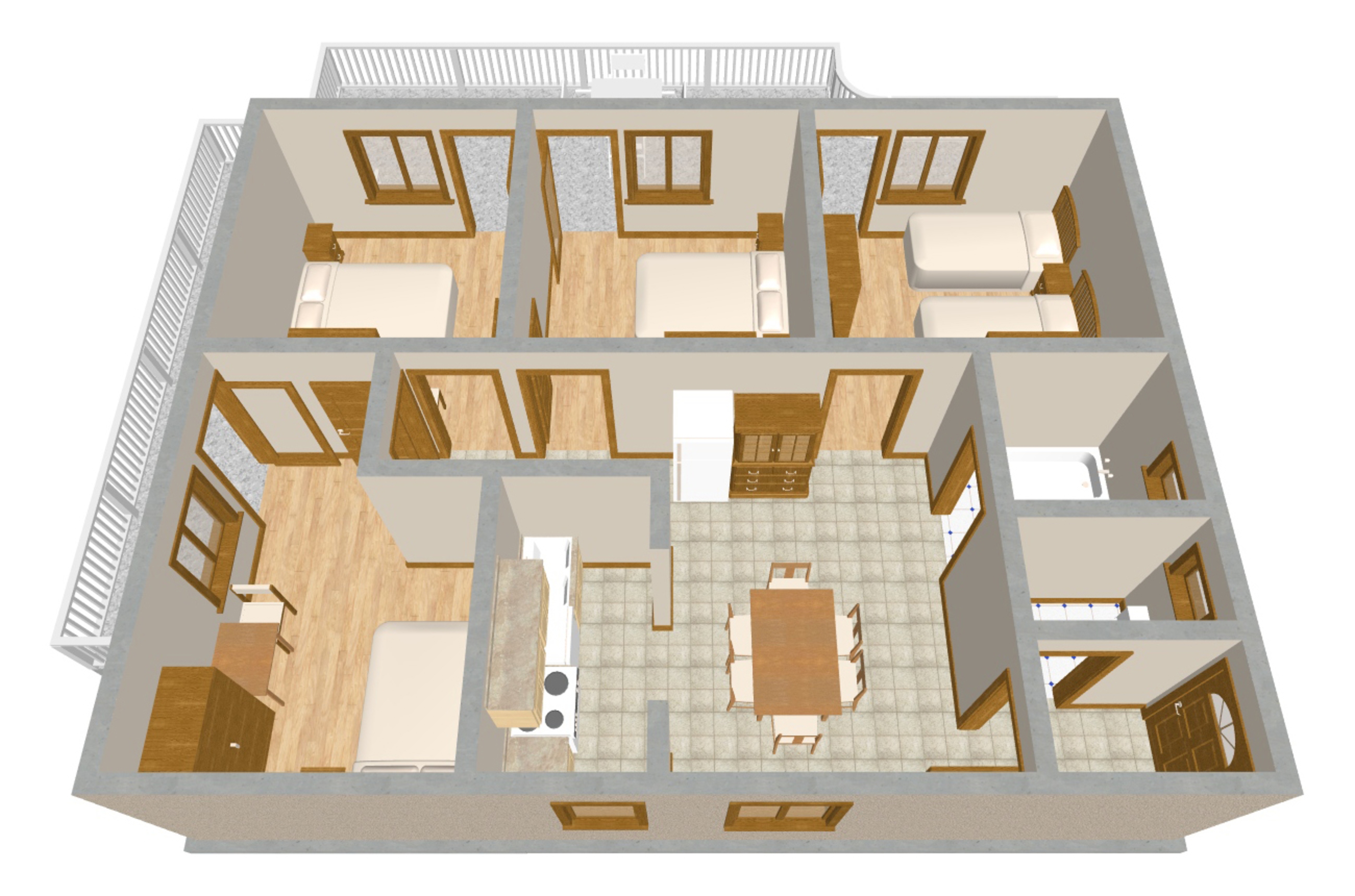 Four bedroom apartment with terrace and sea view Grebaštica, Šibenik  A-a