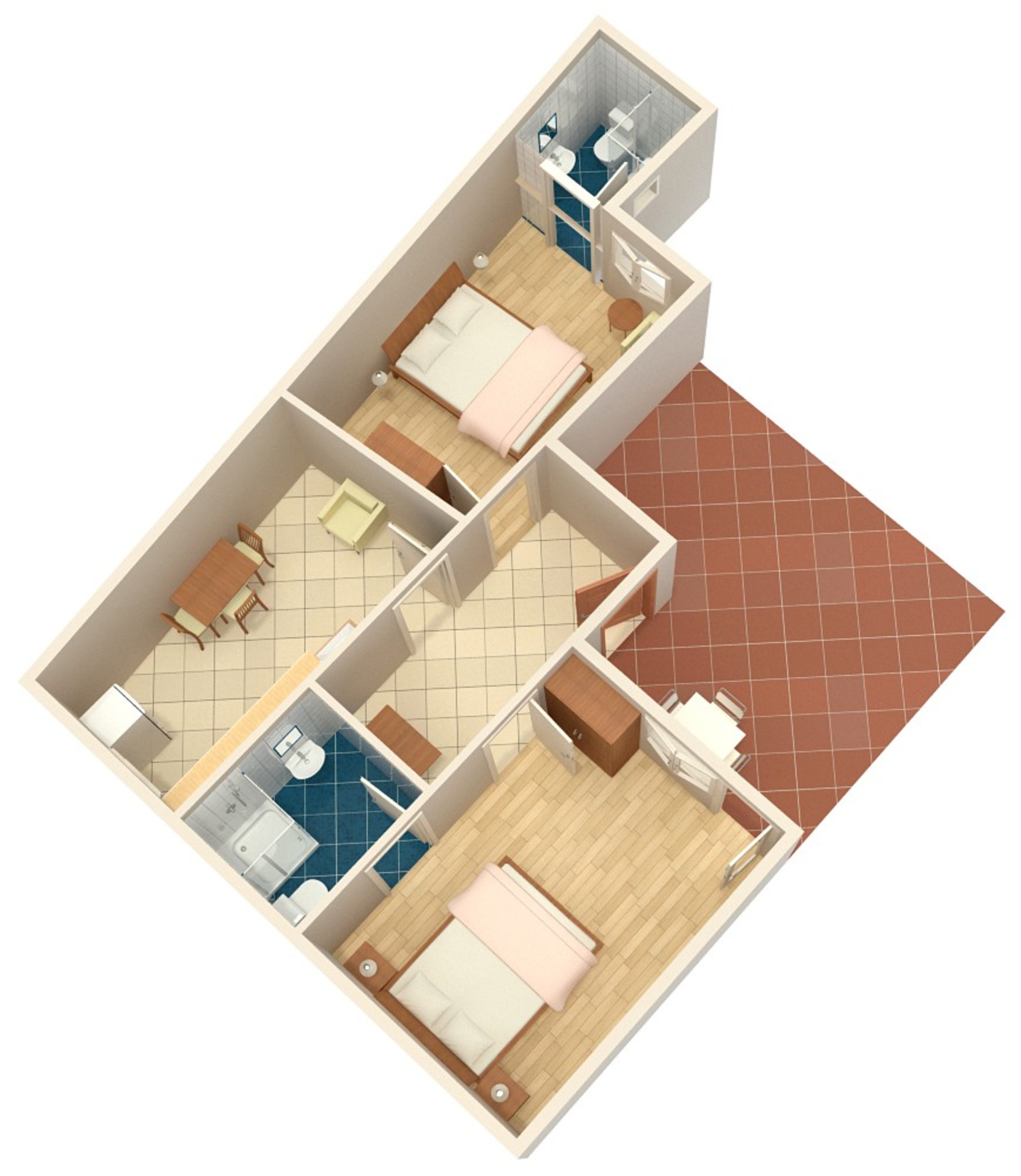 Two bedroom apartment near beach Brodarica, Šibenik  A-b