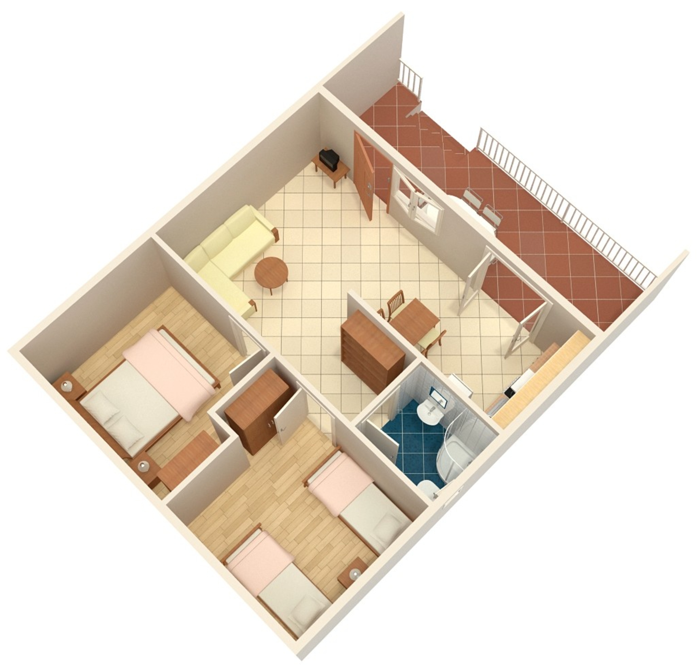 Two bedroom apartment near beach Brodarica, Šibenik  A-c