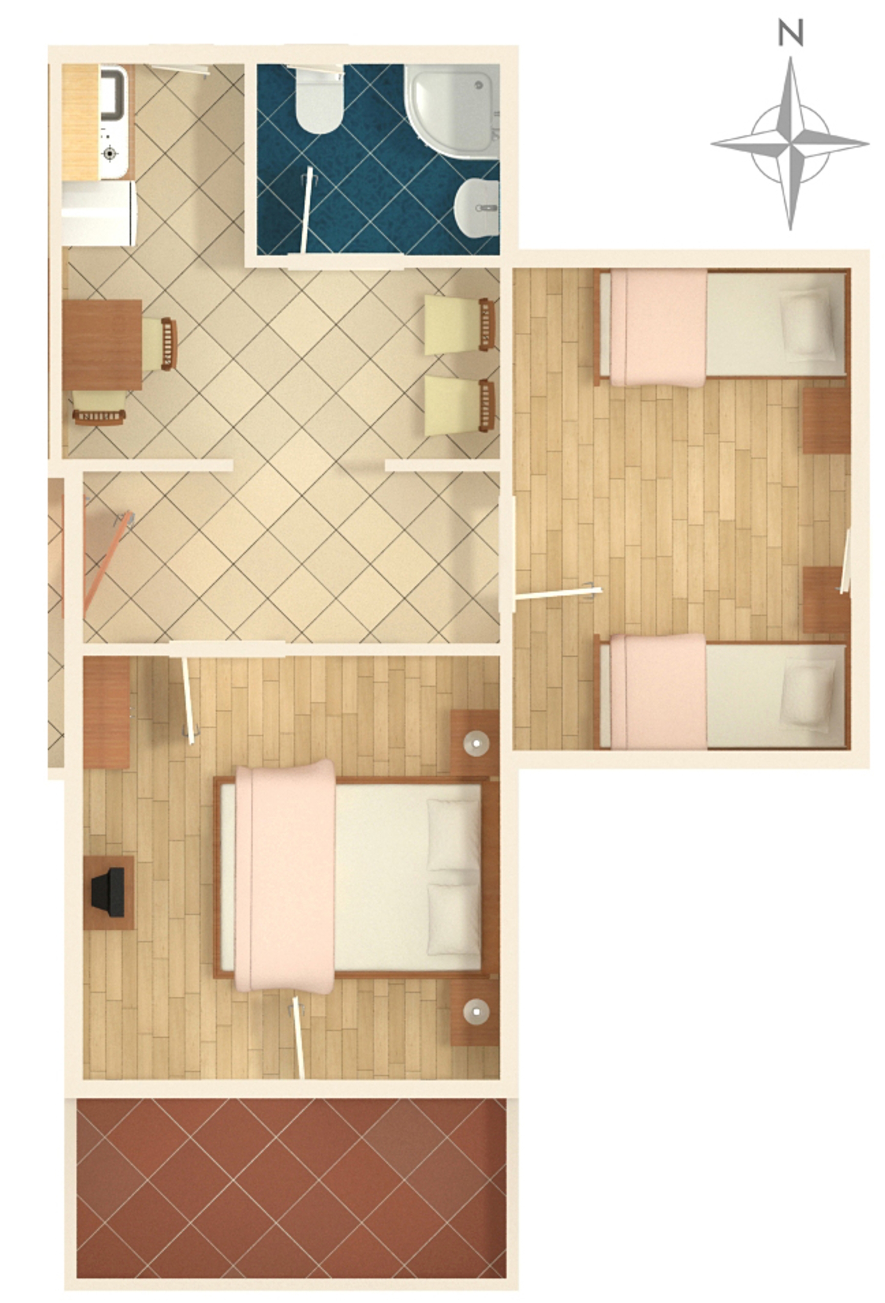 Two bedroom apartment with terrace and sea view Duće, Omiš  A-a