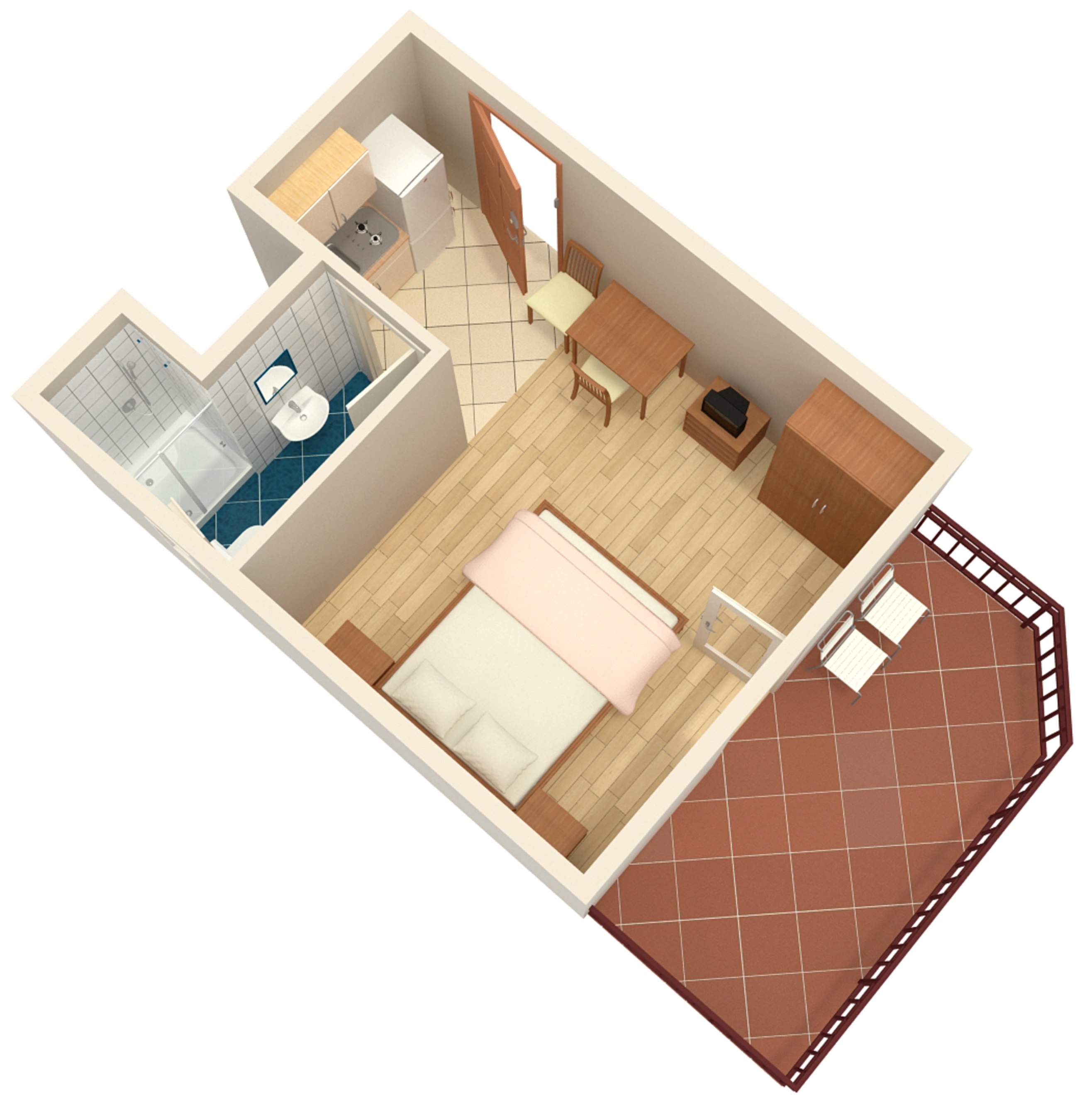 Studio flat with terrace Duće, Omiš  AS-c