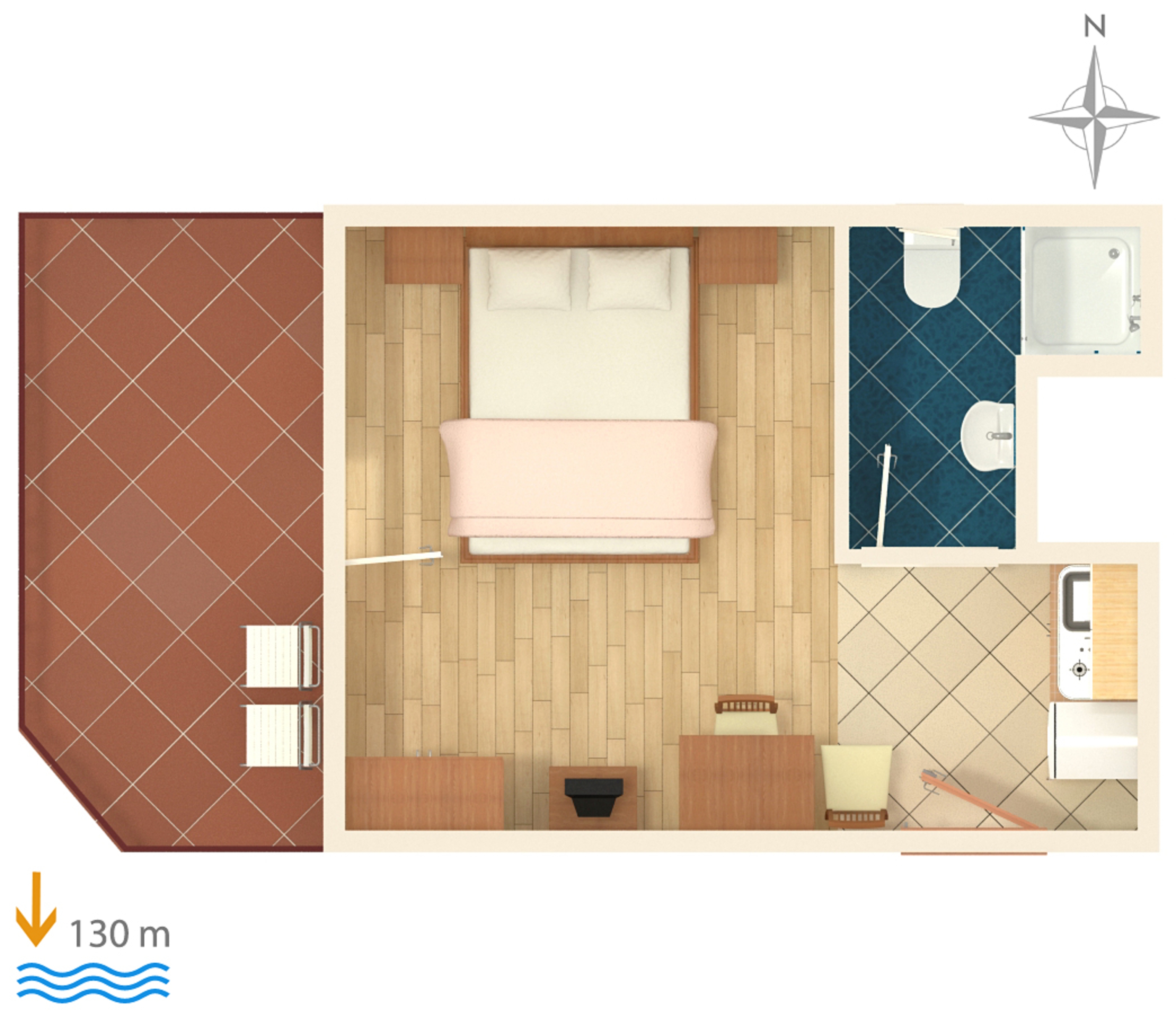 Studio flat with terrace Duće, Omiš  AS-c