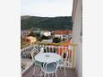 Grebaštica, Balcony in the studio-apartment, with a sea view, (pet friendly) and WiFi.