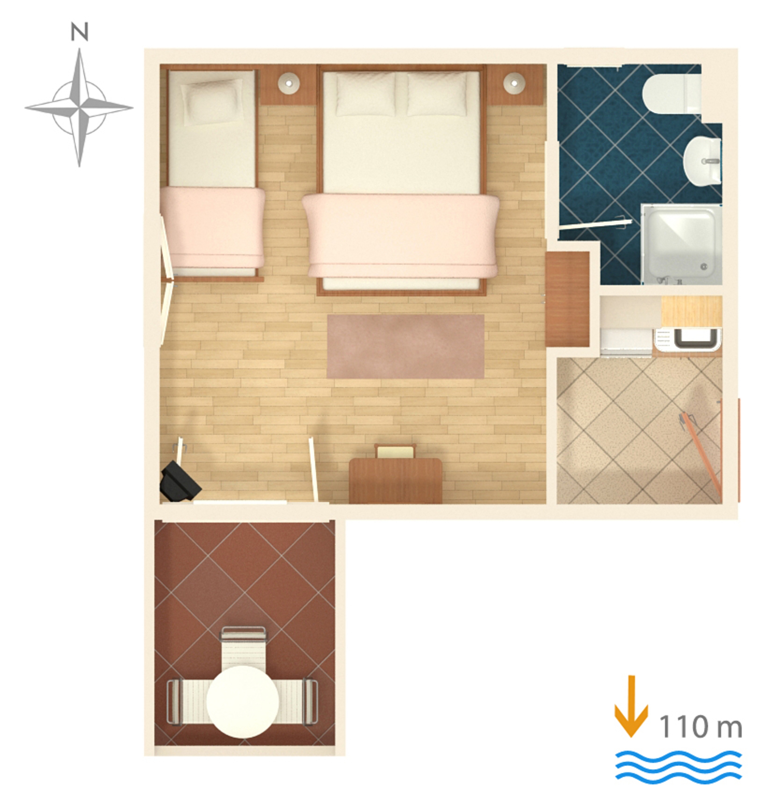 Studio flat with terrace and sea view Balića Rat, Omiš  AS-c