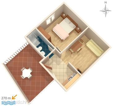 Plan Srima - Vodice, Plan in the apartment, WIFI.