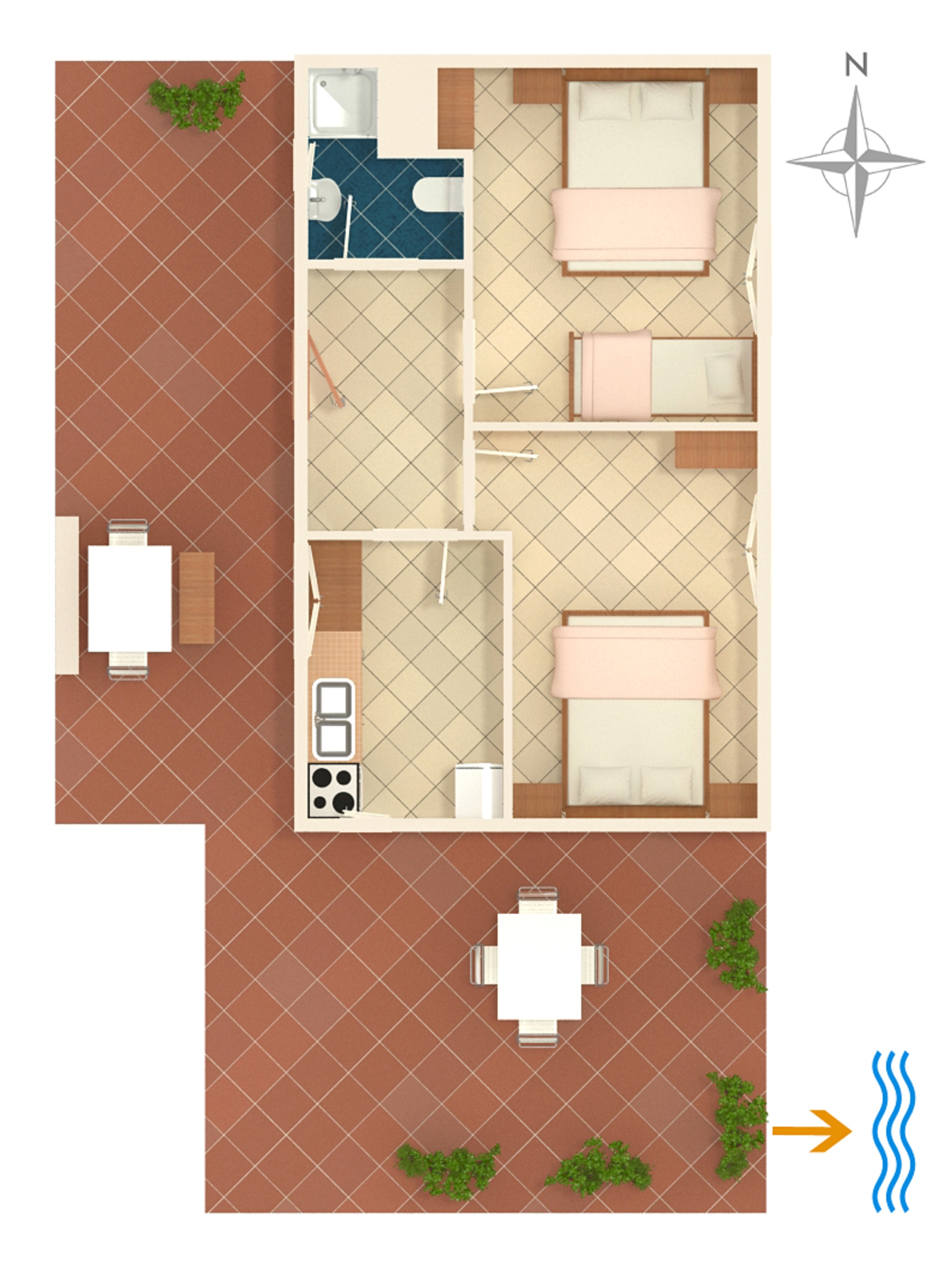 Two bedroom apartment near beach Cove Torac, Hvar  A-a