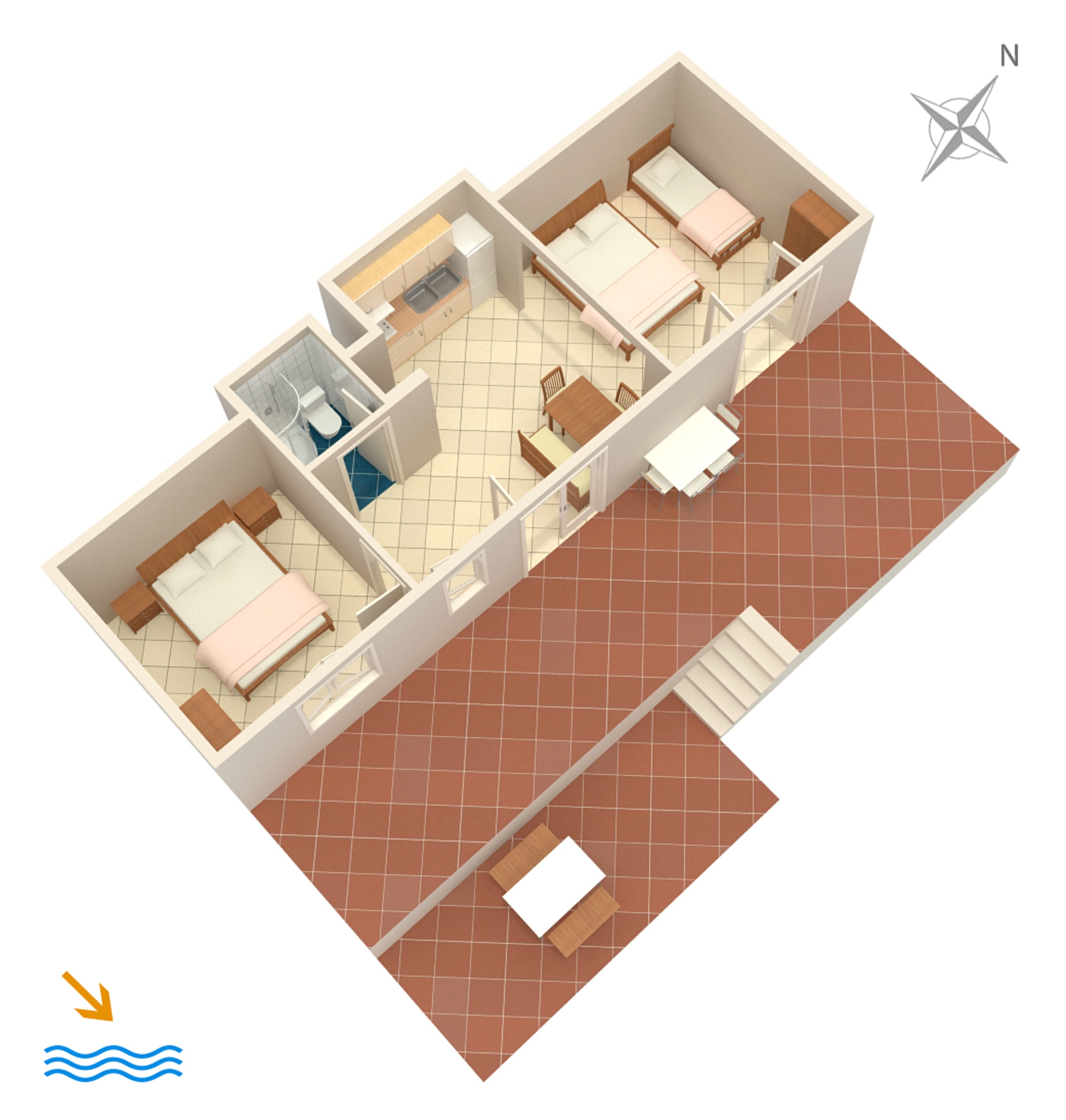 One bedroom apartment near beach Cove Torac, Hvar  A-b