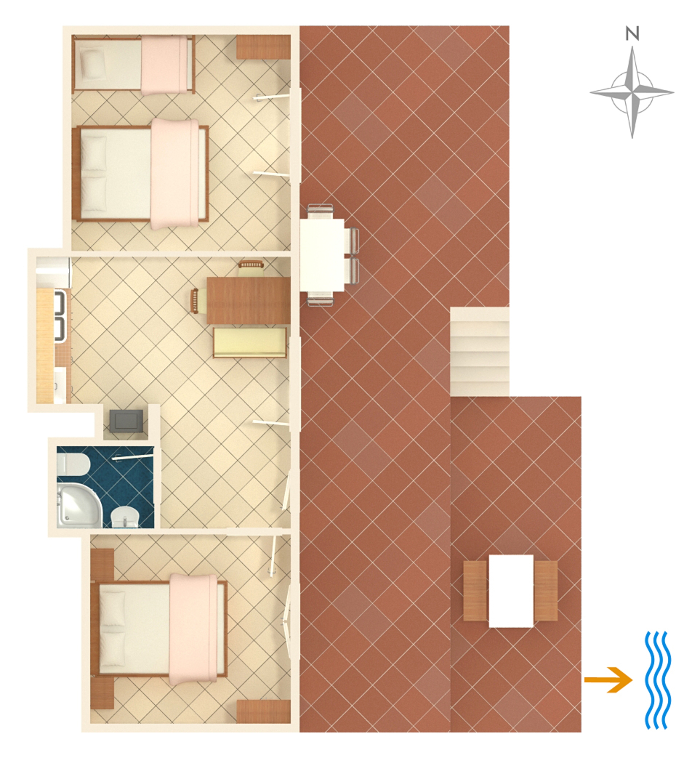 One bedroom apartment near beach Cove Torac, Hvar  A-b