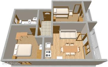 Plan Pirovac, Plan in the apartment.