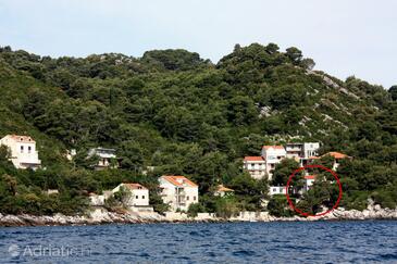 Sobra, Mljet, Objekt 4888 – Apartmaji in sobe v bližini morja.