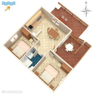 Dumboka, Plan in the apartment, (pet friendly).