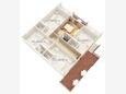 Drvenik Gornja vala, Plan in the studio-apartment, (pet friendly) and WiFi.