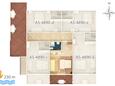 Drvenik Gornja vala, Plan in the studio-apartment, (pet friendly) and WiFi.