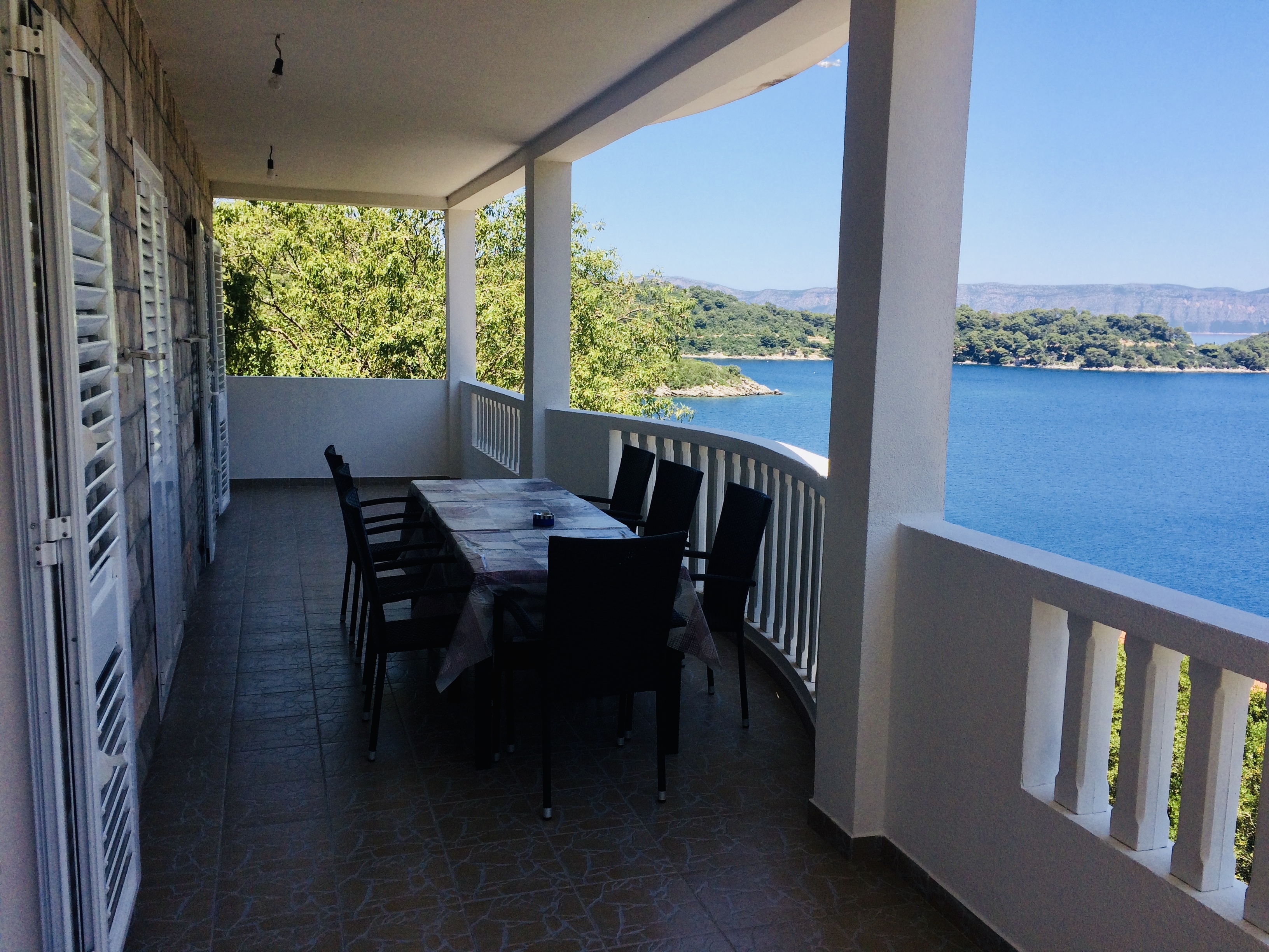 Three bedroom apartment with terrace and sea view Sobra, Mljet  A-a