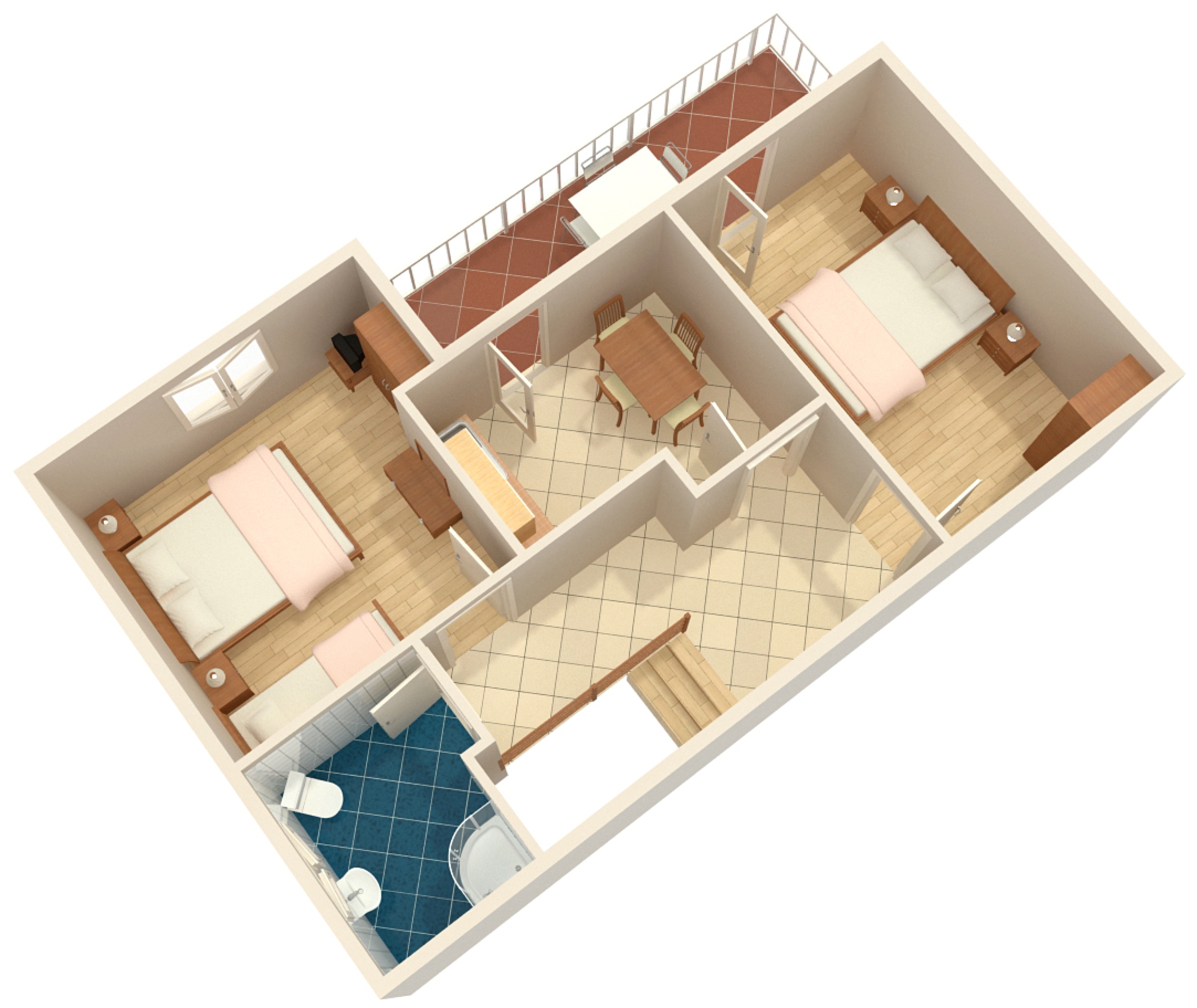 Two bedroom apartment near beach Okuklje, Mljet  A-b