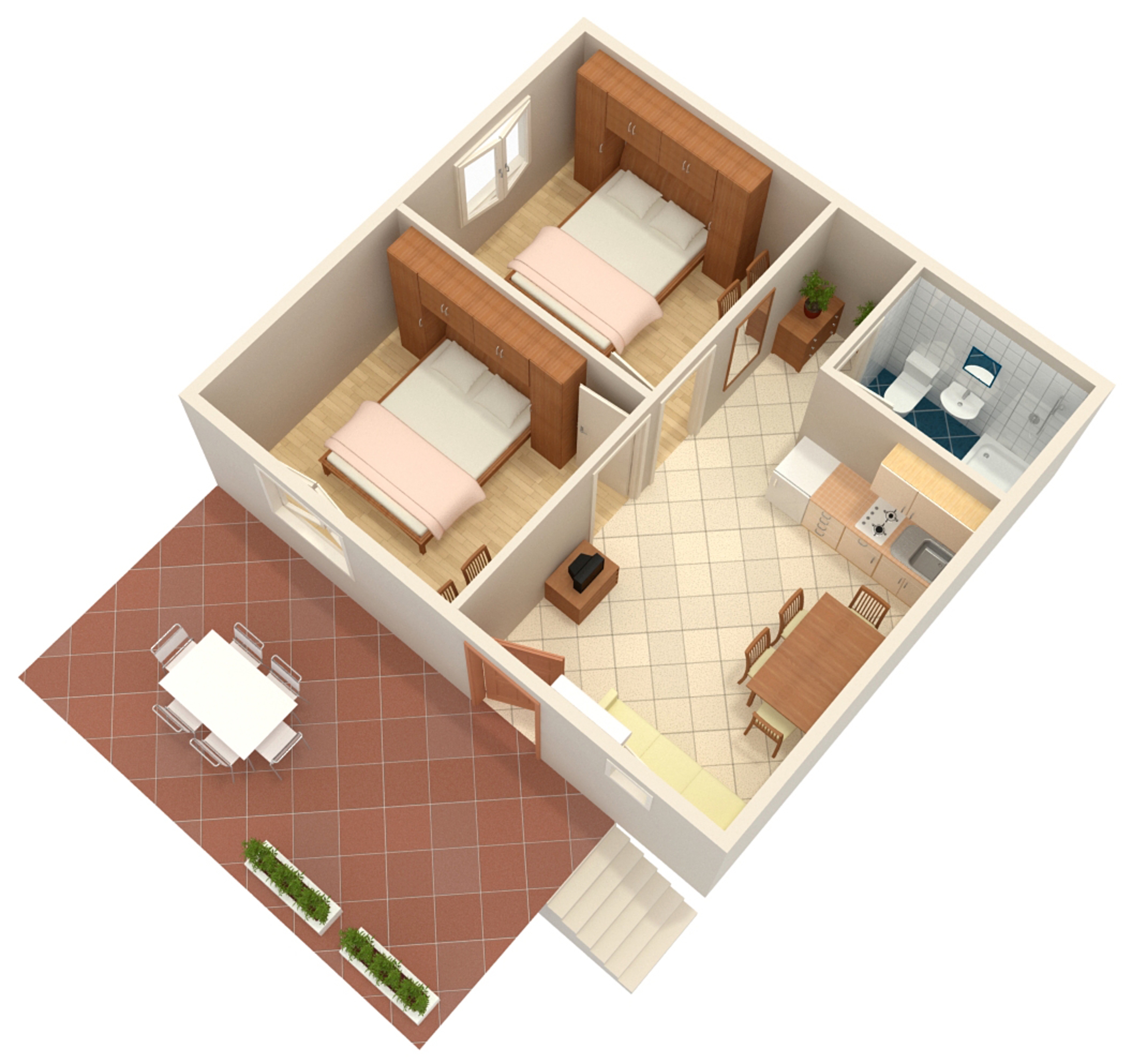 Two bedroom apartment near beach Kozarica, Mljet  A-b
