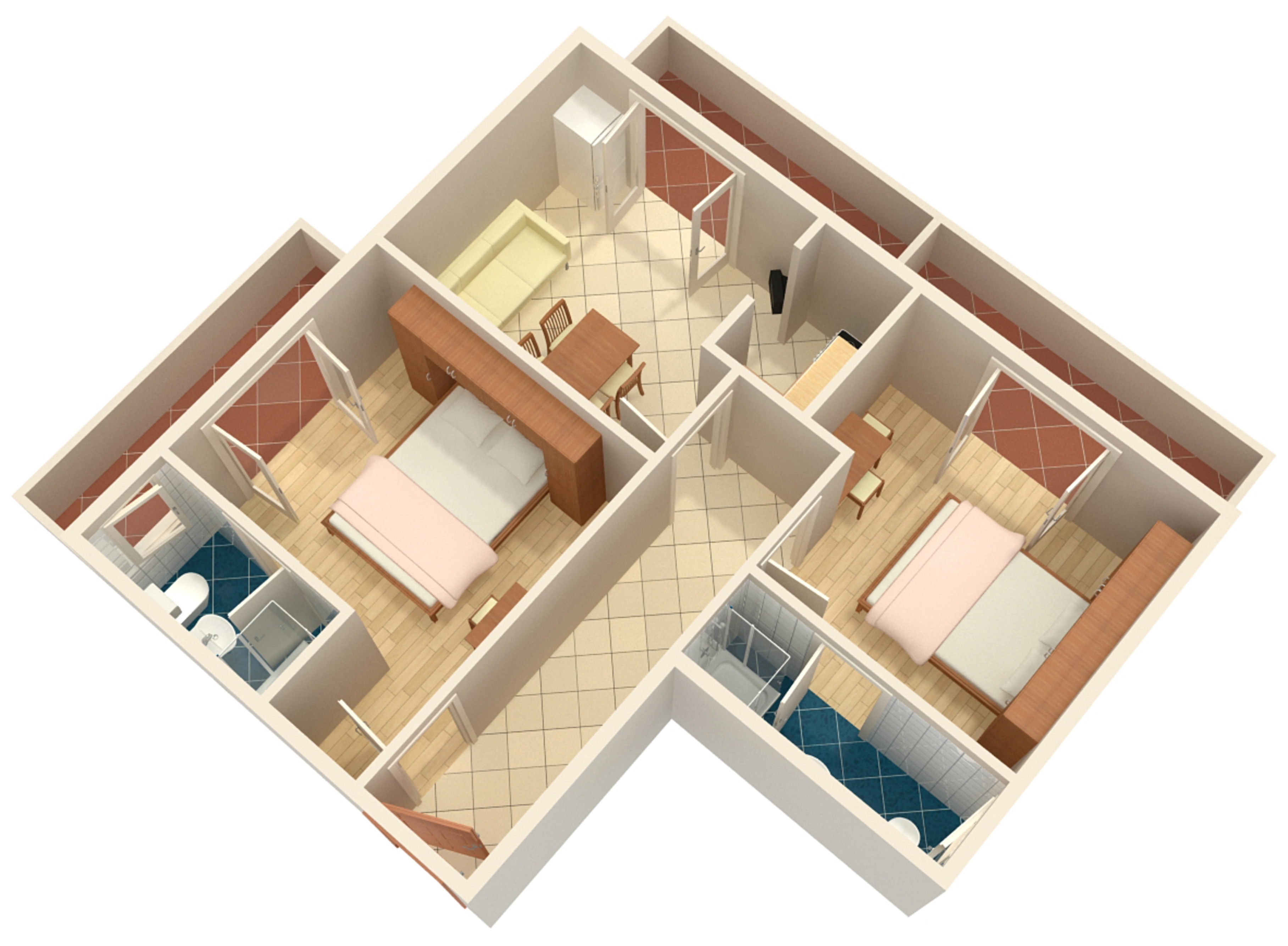 Two bedroom apartment with balcony Supetarska Draga - Donja, Rab  A-a