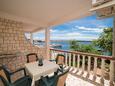 Barbat, Terrasse dans l’hébergement en type apartment, avec la vue sur la mer, animaux acceptés et WiFi.