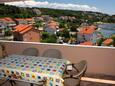 Terrace 1 Kampor, Terrace 1 in the apartment, with a sea view and WiFi.