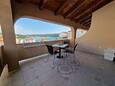 Terrace Kampor, Terrace in the studio-apartment, with a sea view, (pet friendly) and WiFi.