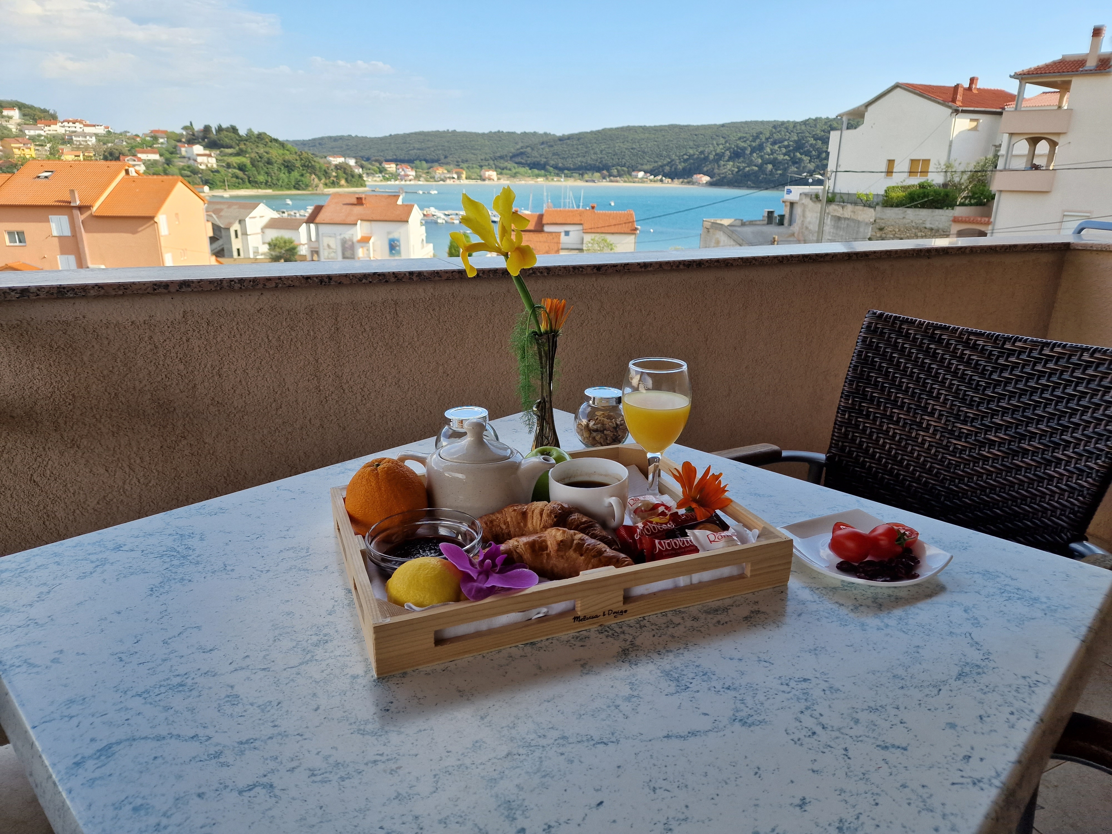 Studio flat with terrace and sea view Kampor, Rab (AS-5037-a)