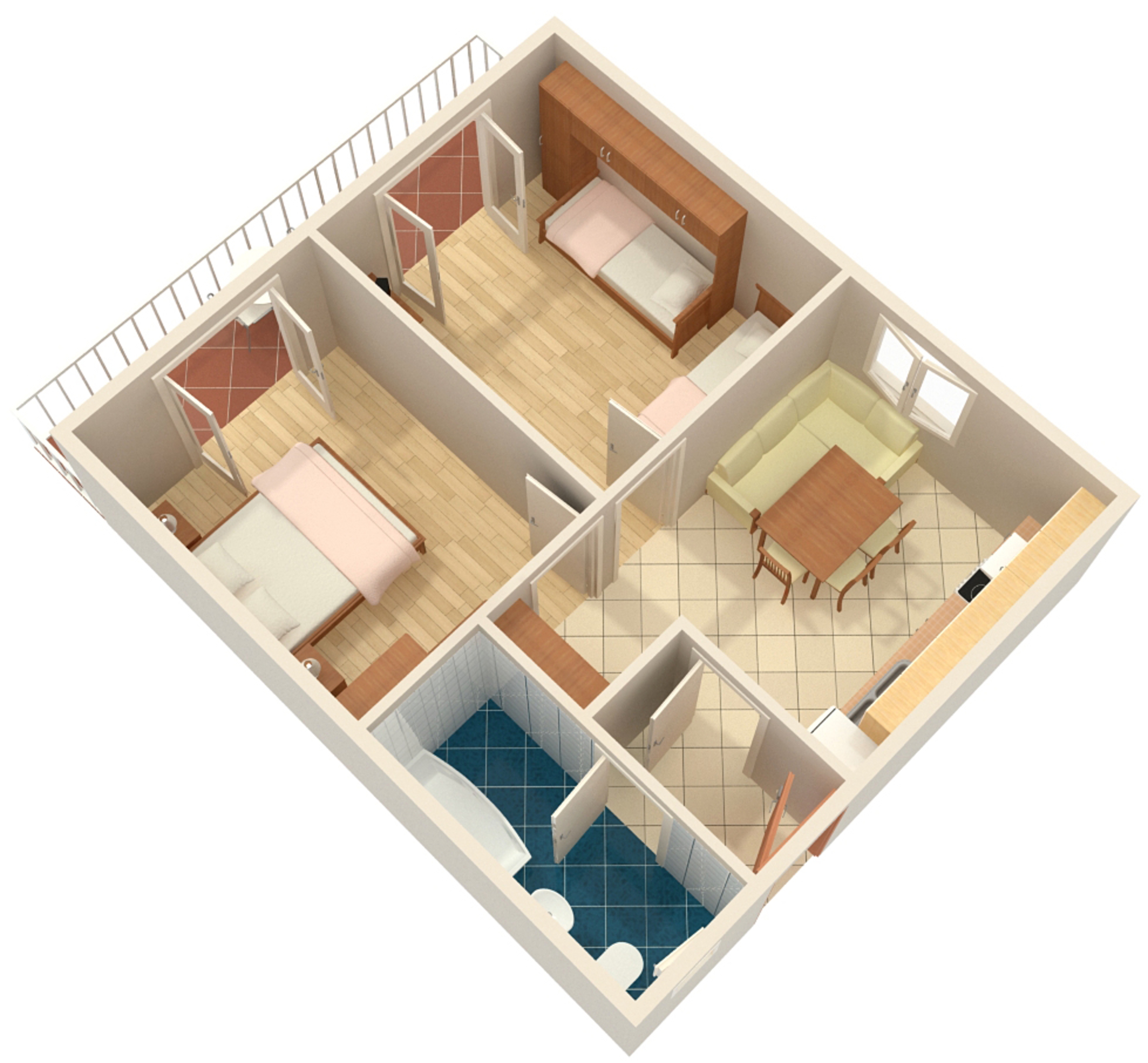Two bedroom apartment near beach Brist, Makarska  A-a