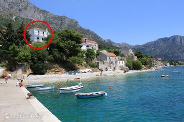 Brist, Makarska, Alloggio 505 - Appartamenti affitto vicino al mare con la spiaggia ghiaiosa.