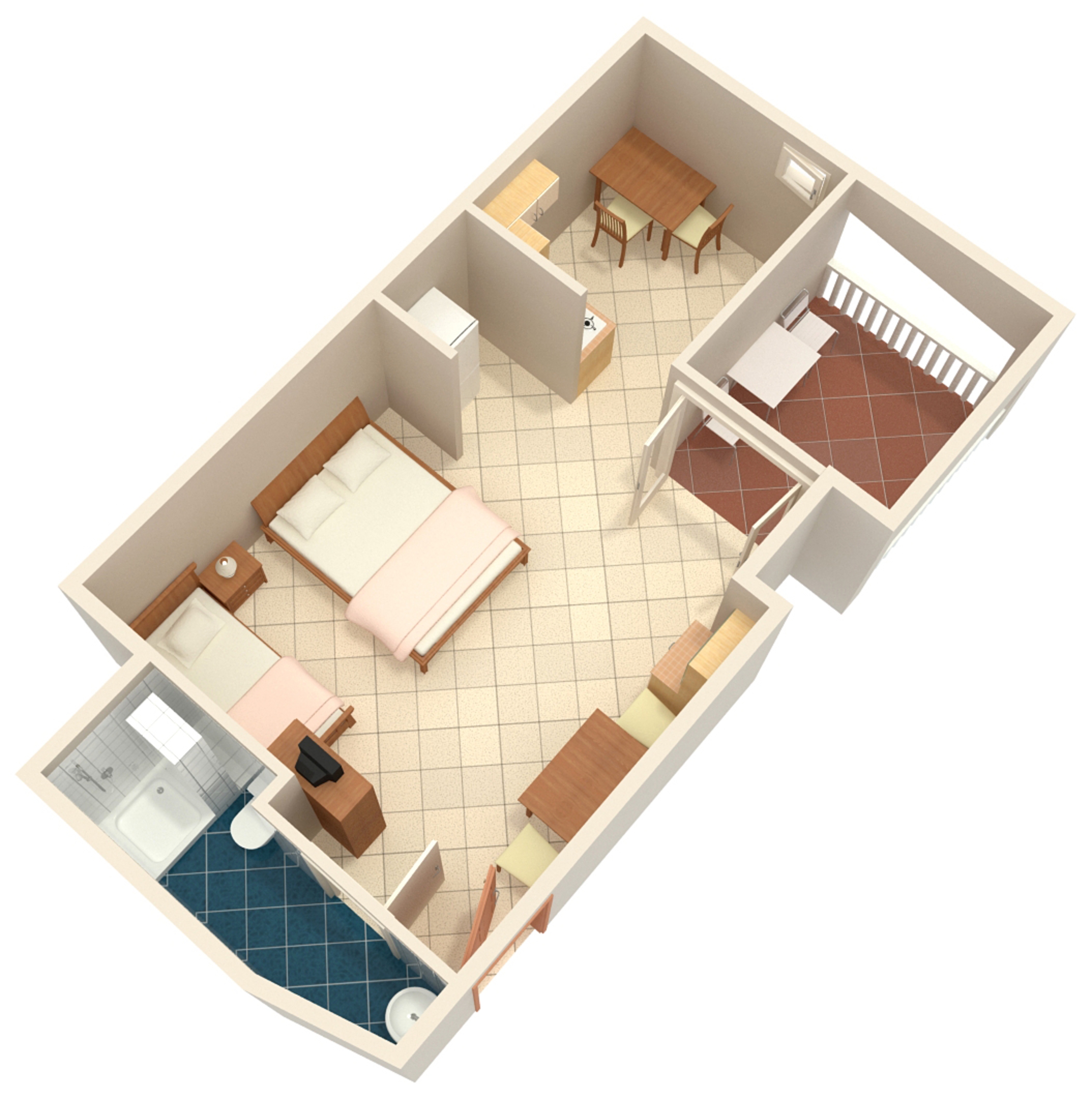 Studio flat with terrace and sea view Suha Punta, Rab  AS-b