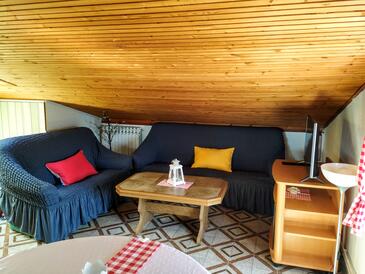 Living room Kampor, Living room in the apartment, (pet friendly) and WiFi.
