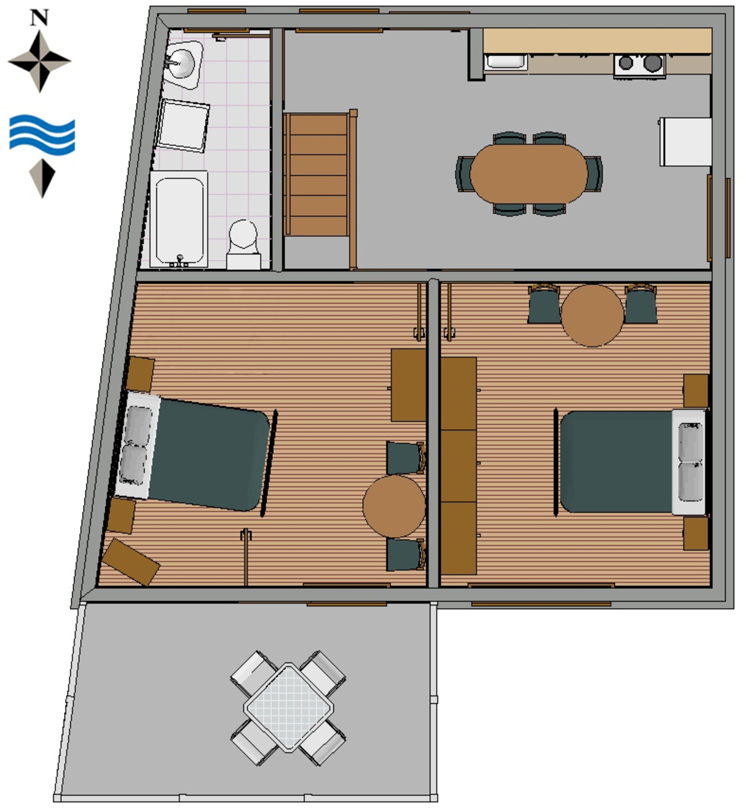 Two bedroom apartment near beach Brist, Makarska  A-a