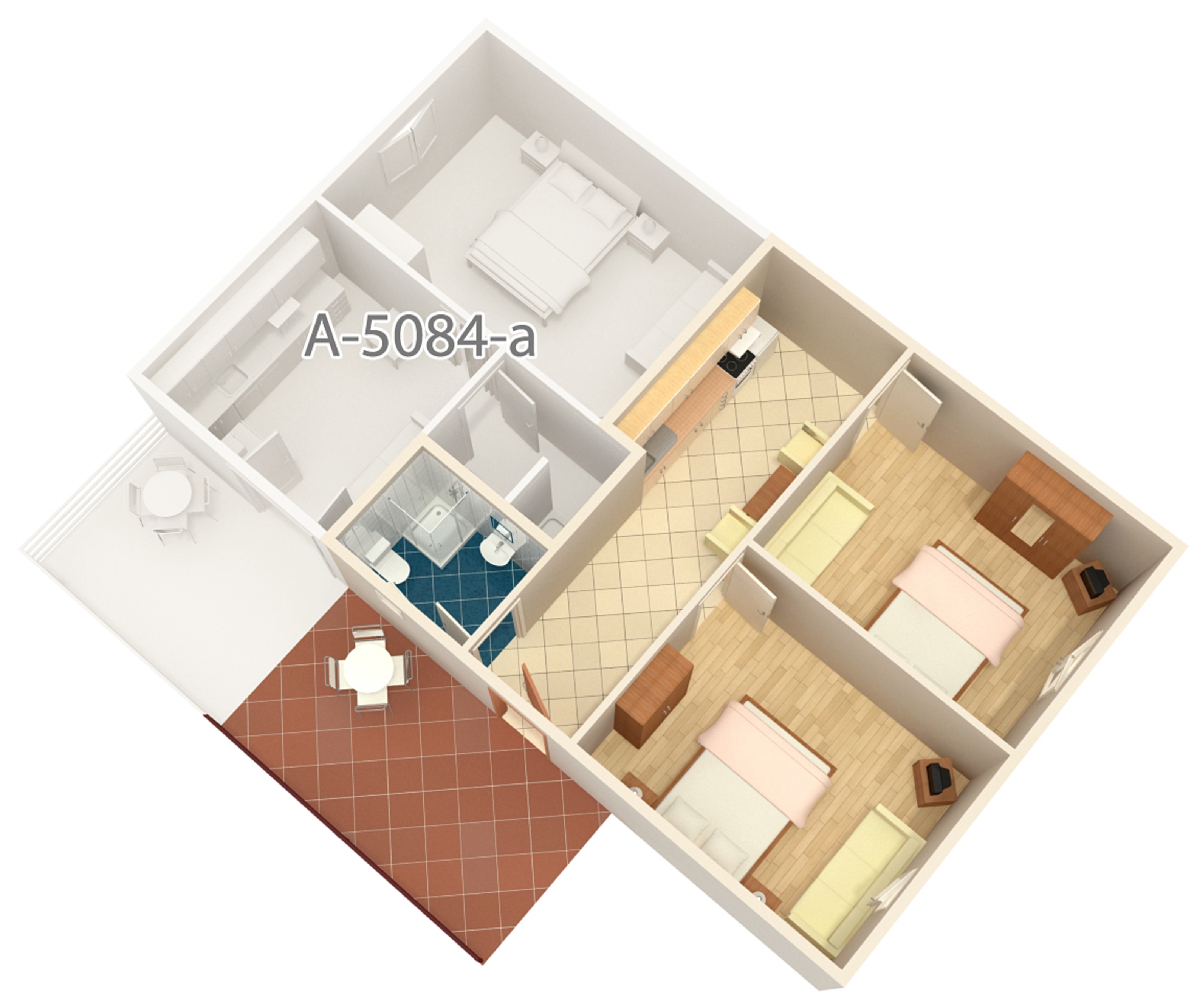 Two bedroom apartment with air-conditioning Murter  A-b