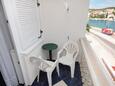 Tisno, Balcony in the studio-apartment, with a sea view.