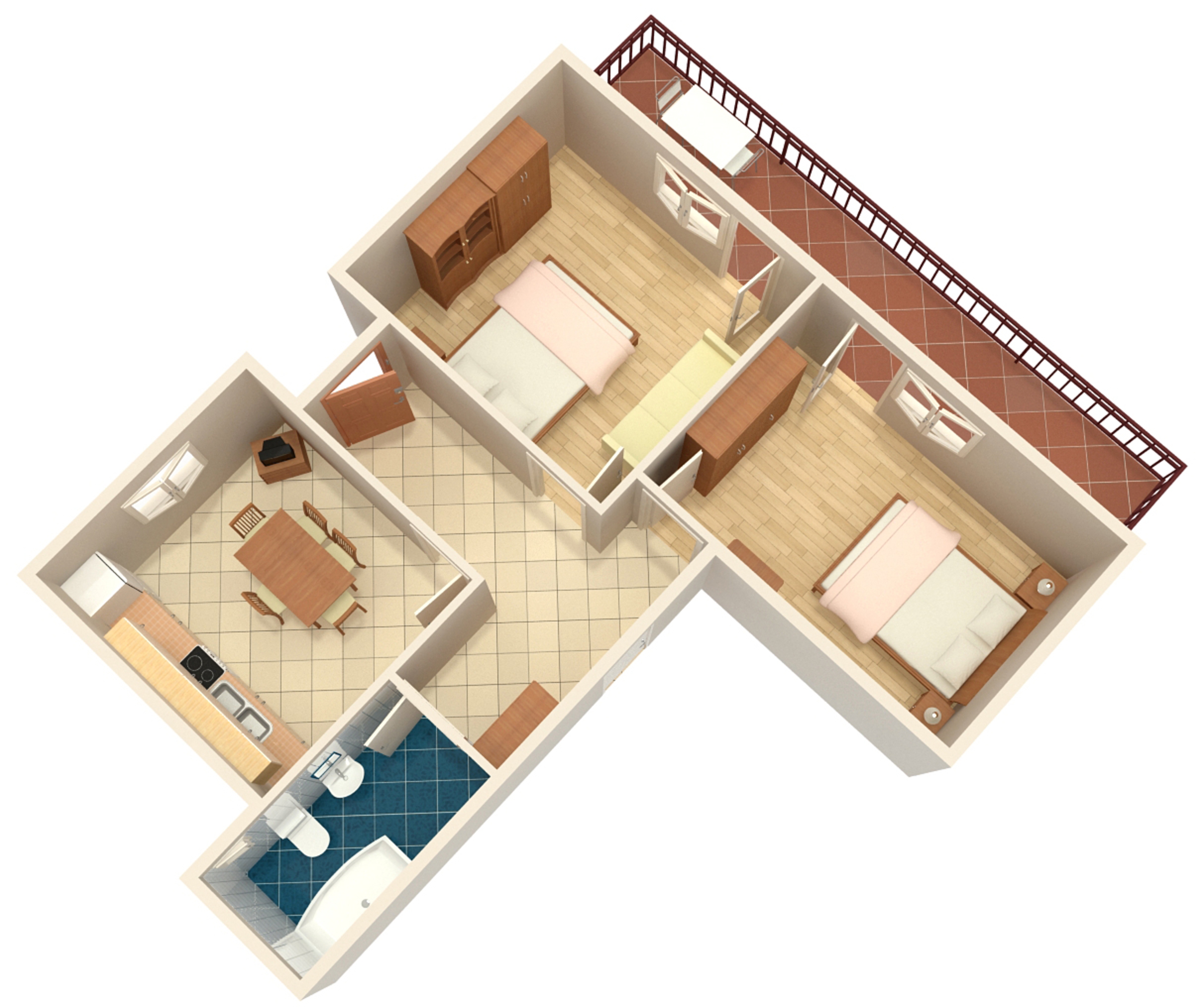 Two bedroom apartment with balcony Jezera, Murter  A-a