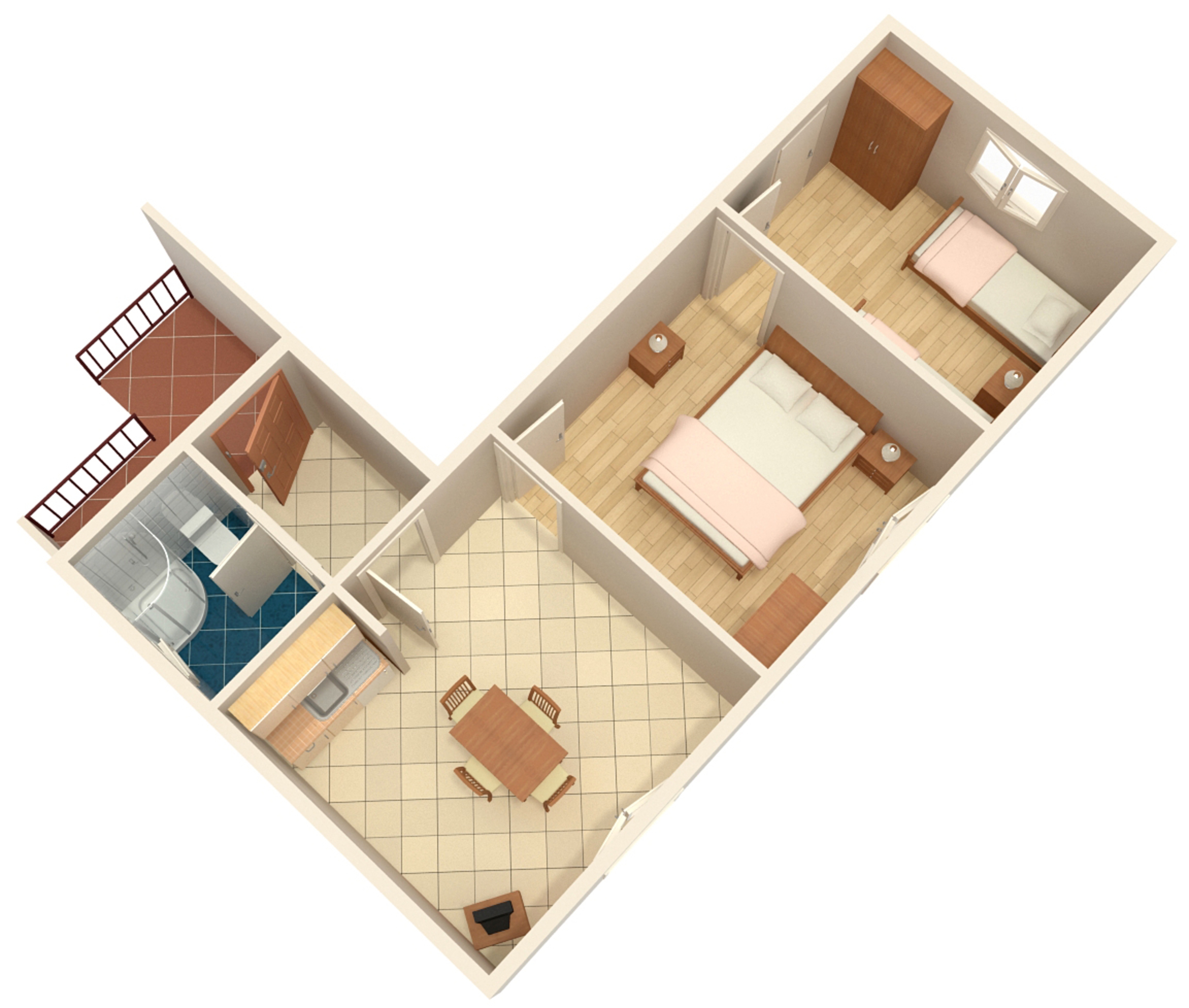 Two bedroom apartment with balcony Jezera, Murter  A-b