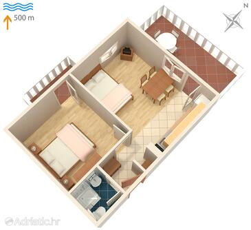 Plan Murter, Plan in the apartment, WIFI.