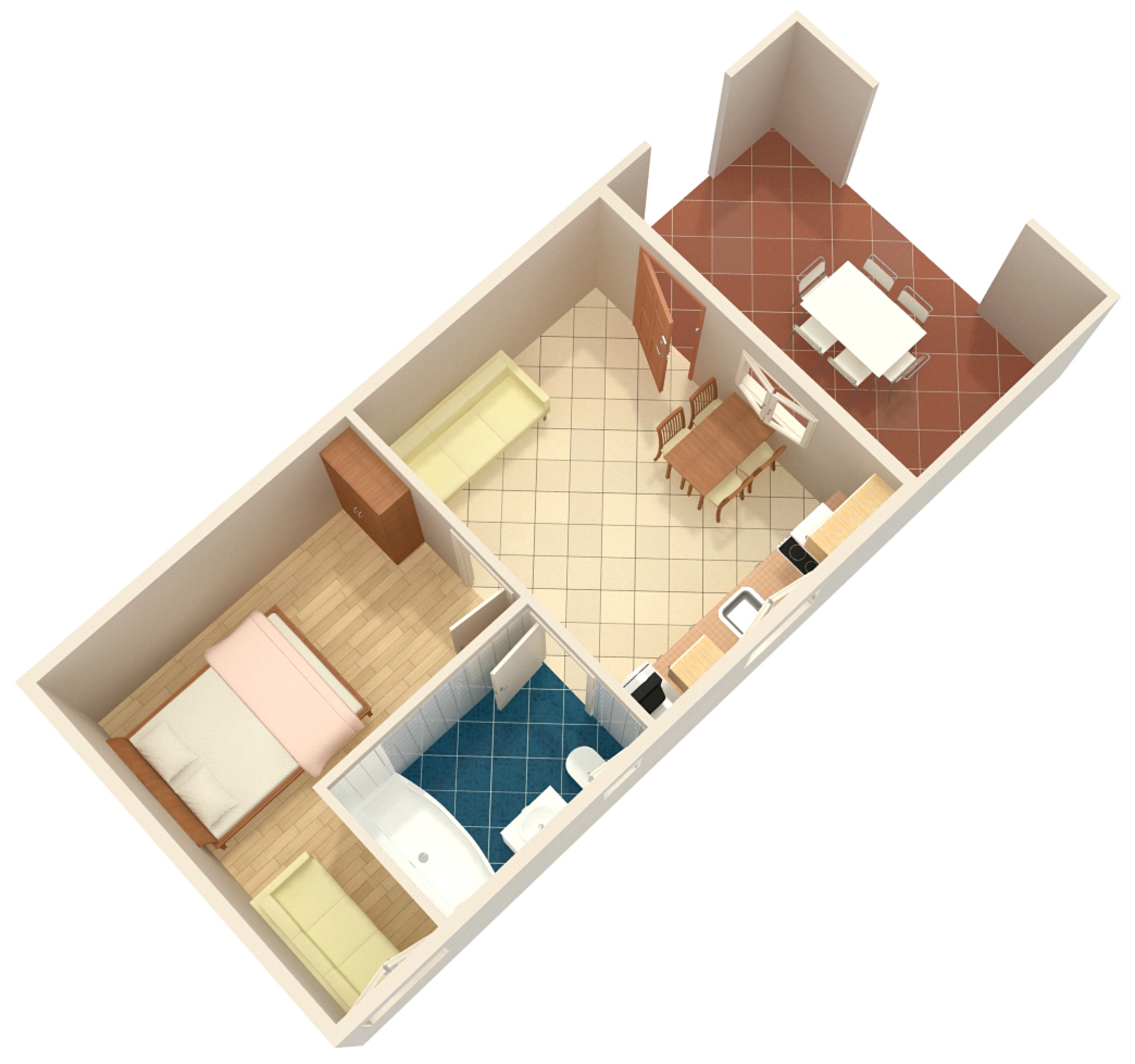 One bedroom apartment with terrace Murter  A-b