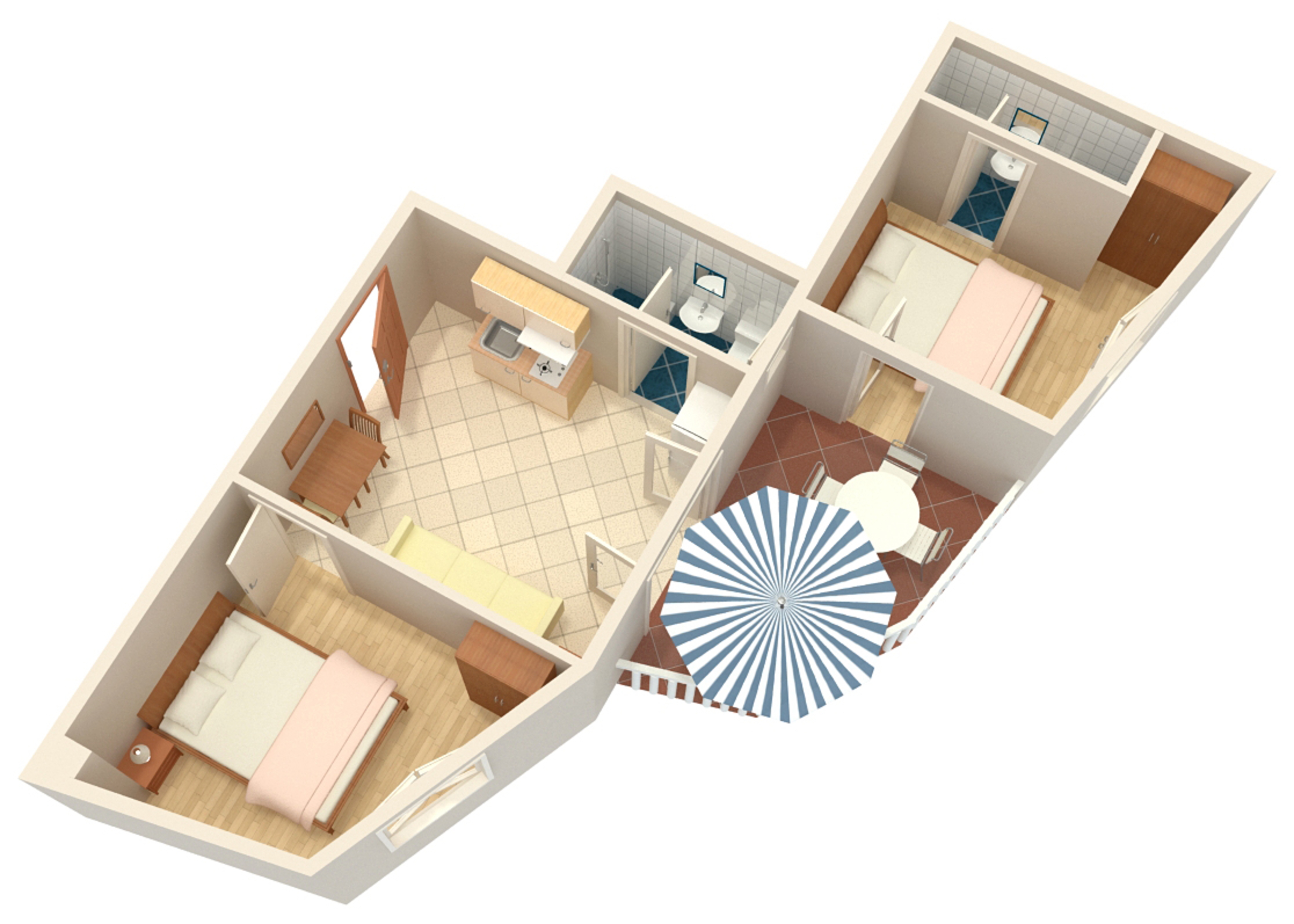 Two bedroom apartment with terrace Jezera, Murter  A-b