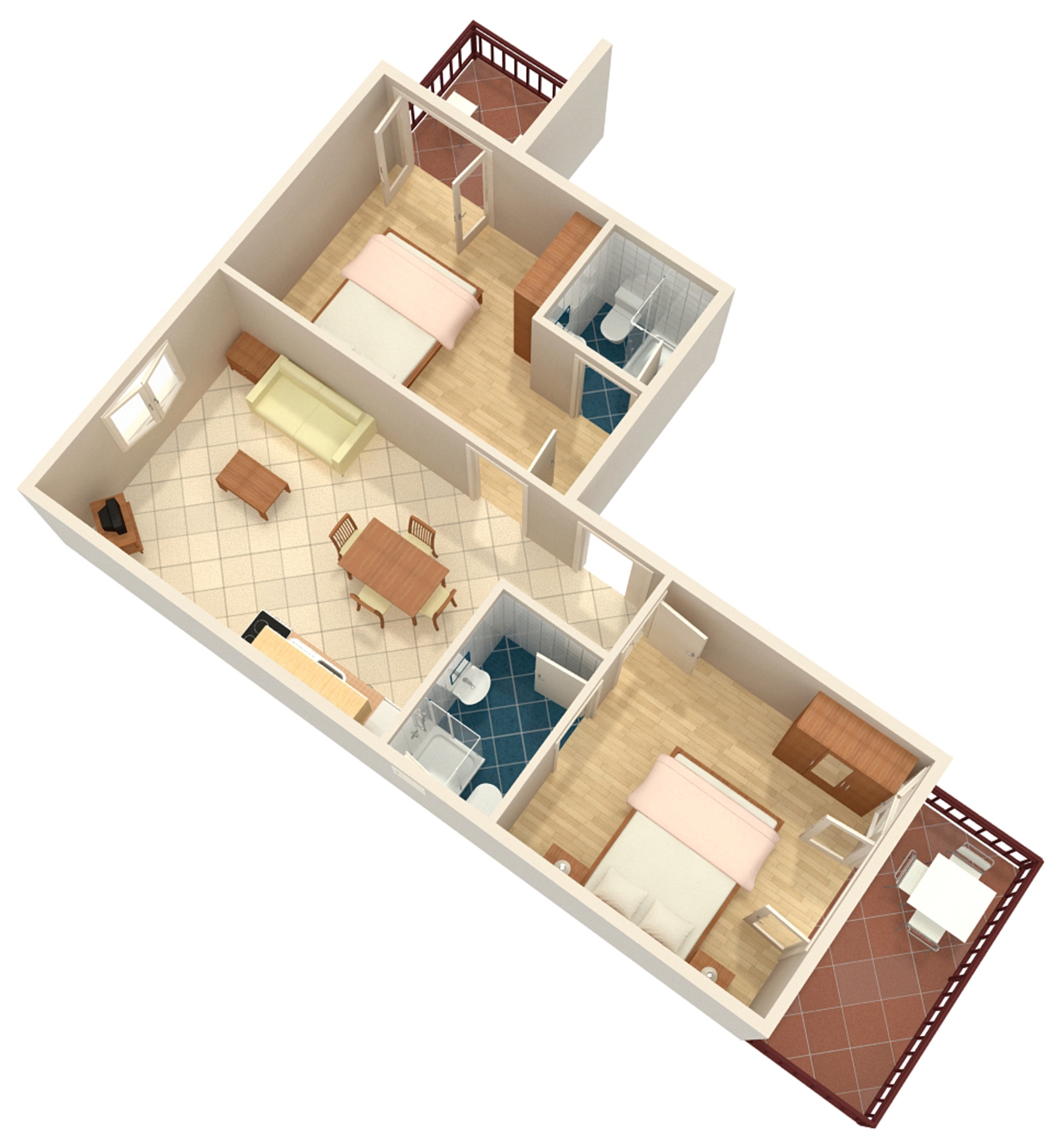 Two bedroom apartment with balcony and sea view Tisno, Murter  A-b