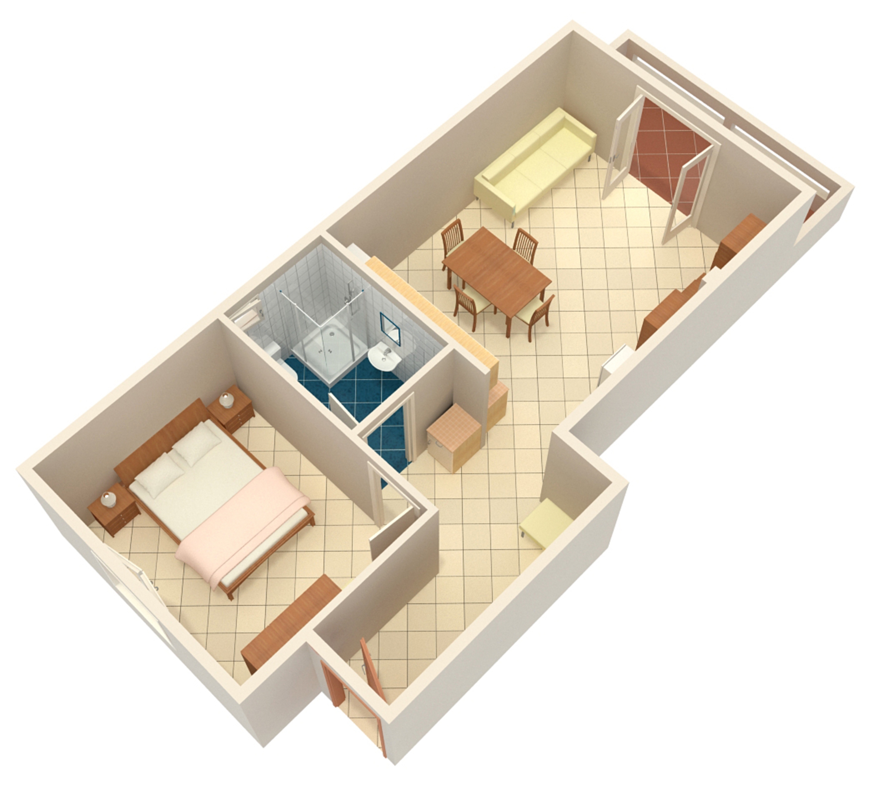 One bedroom apartment with terrace Jezera, Murter  A-a